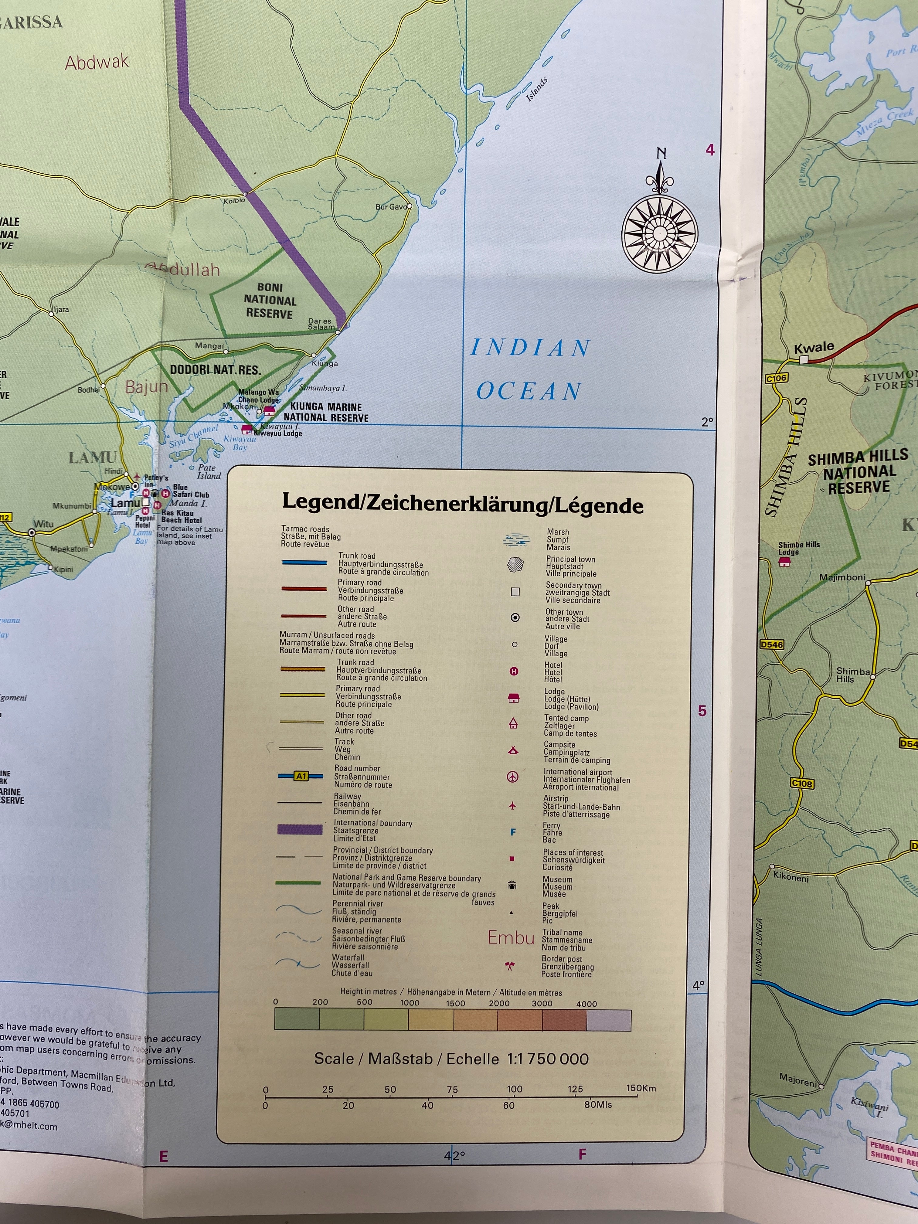 Lot of Vintage Maps: Macmillan Kenya/National Geographic/Northwestern Africa