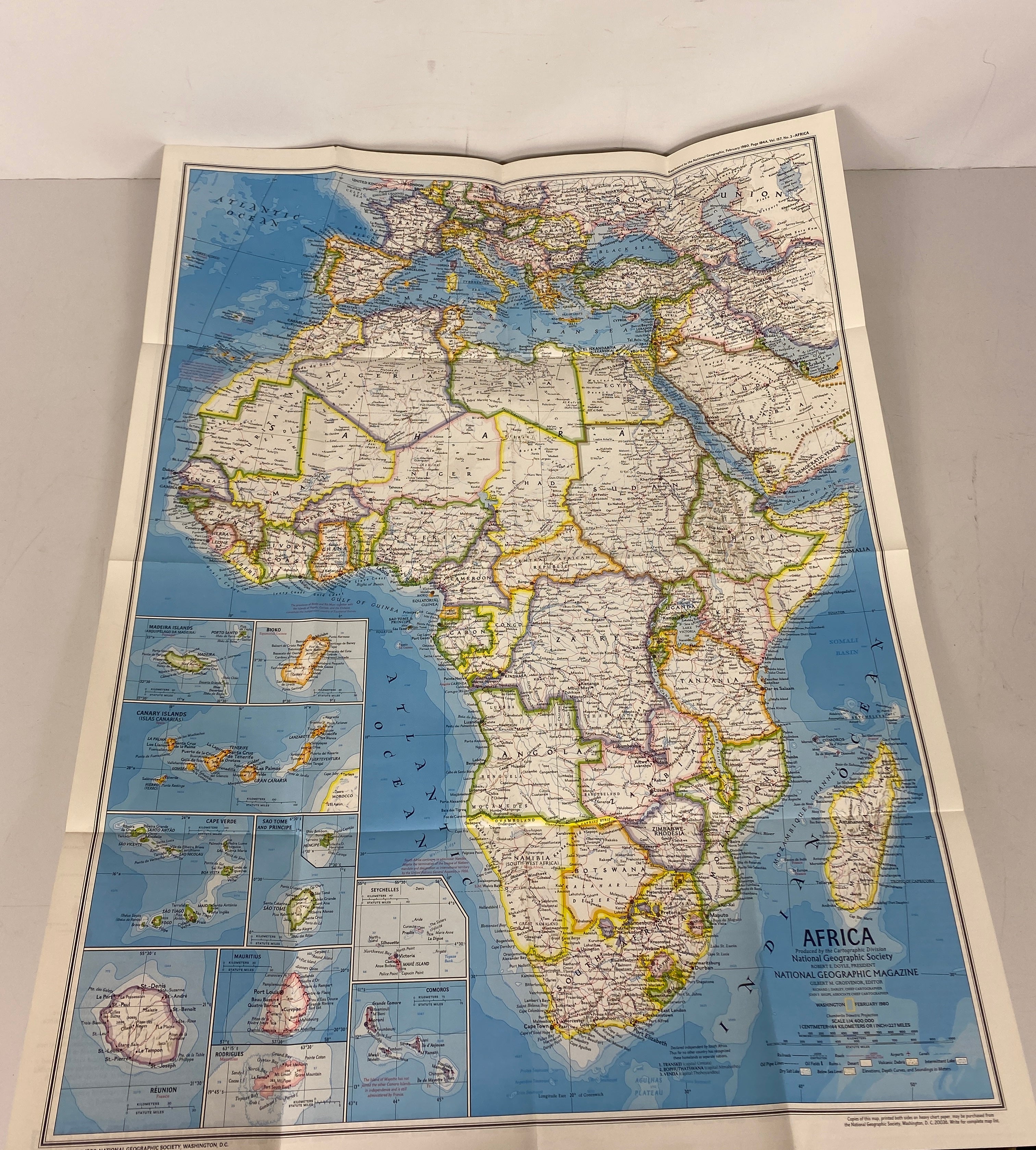 Lot of Vintage Maps: Macmillan Kenya/National Geographic/Northwestern Africa