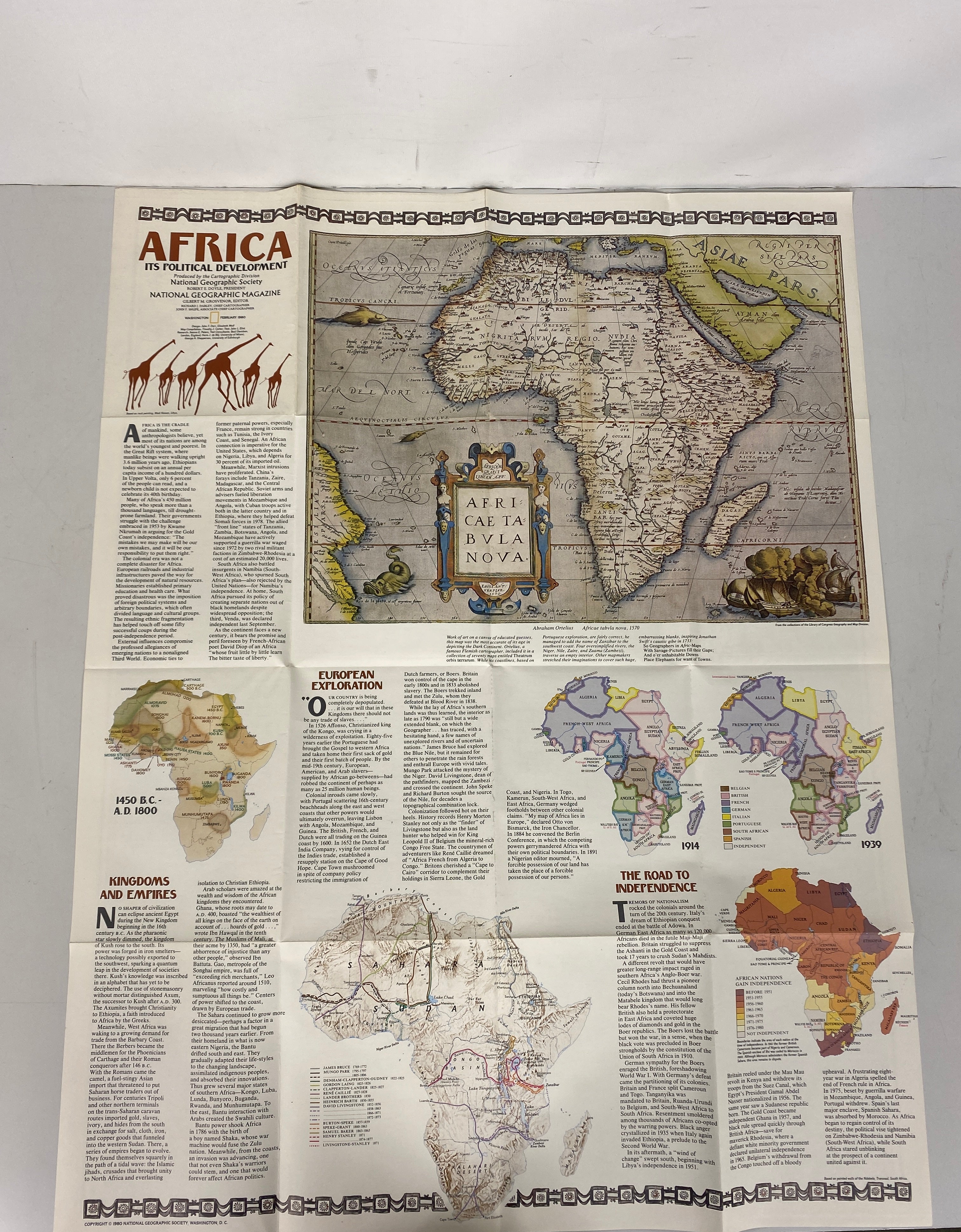 Lot of Vintage Maps: Macmillan Kenya/National Geographic/Northwestern Africa