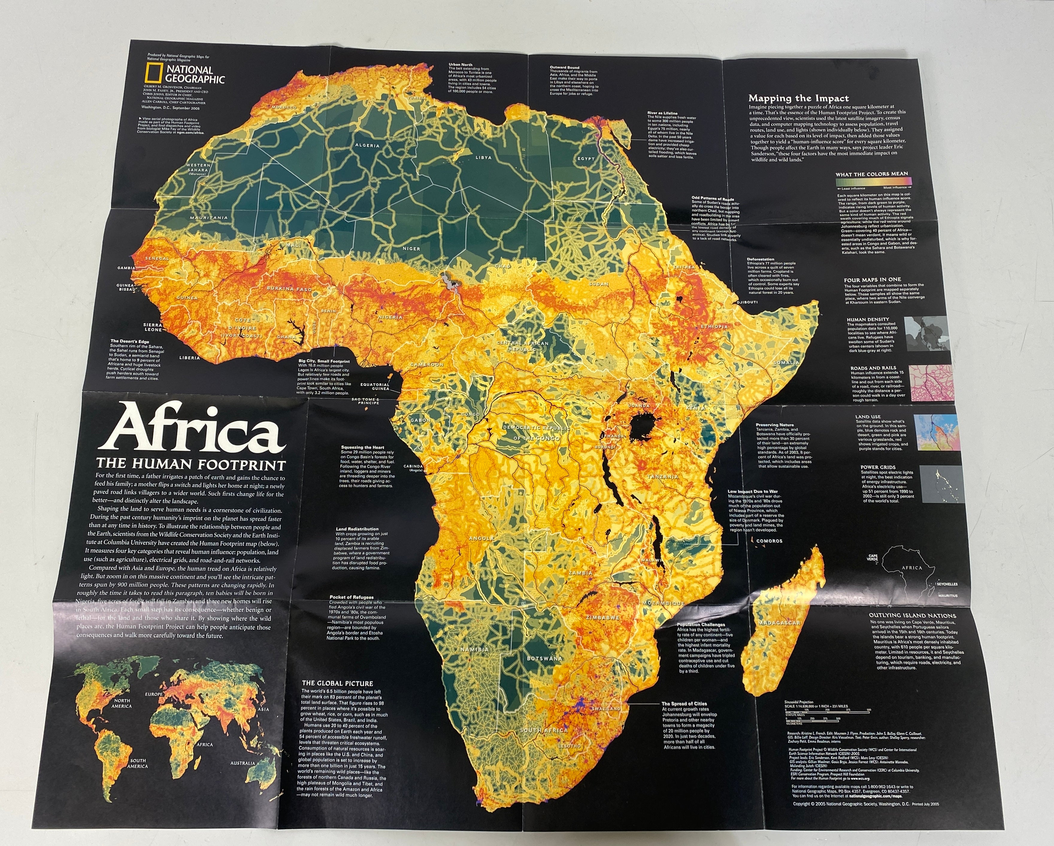 Lot of Vintage Maps: Macmillan Kenya/National Geographic/Northwestern Africa