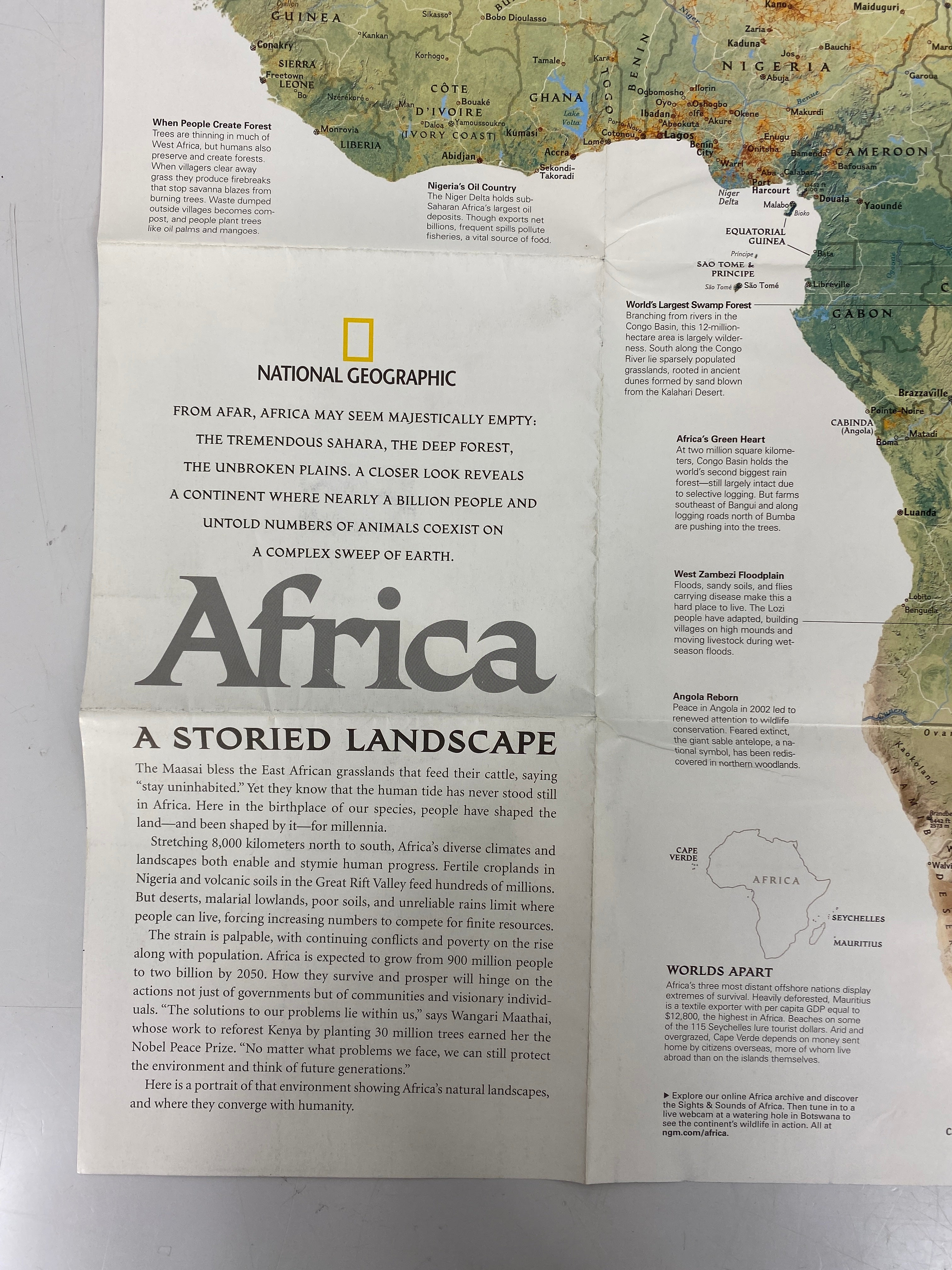 Lot of Vintage Maps: Macmillan Kenya/National Geographic/Northwestern Africa