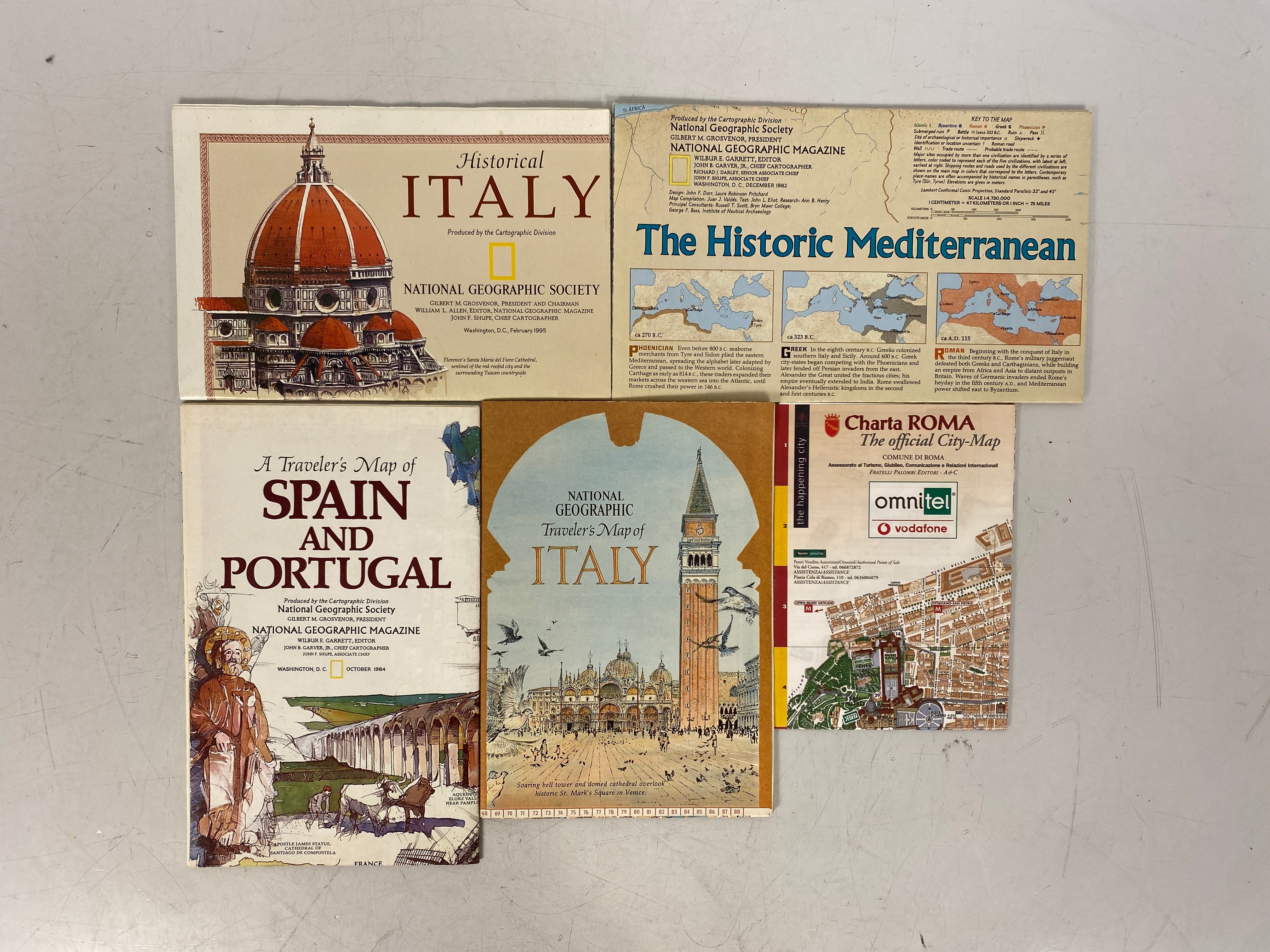 Lot of Vintage Maps: Spain & Portugal/Italy/Historic Mediterranean