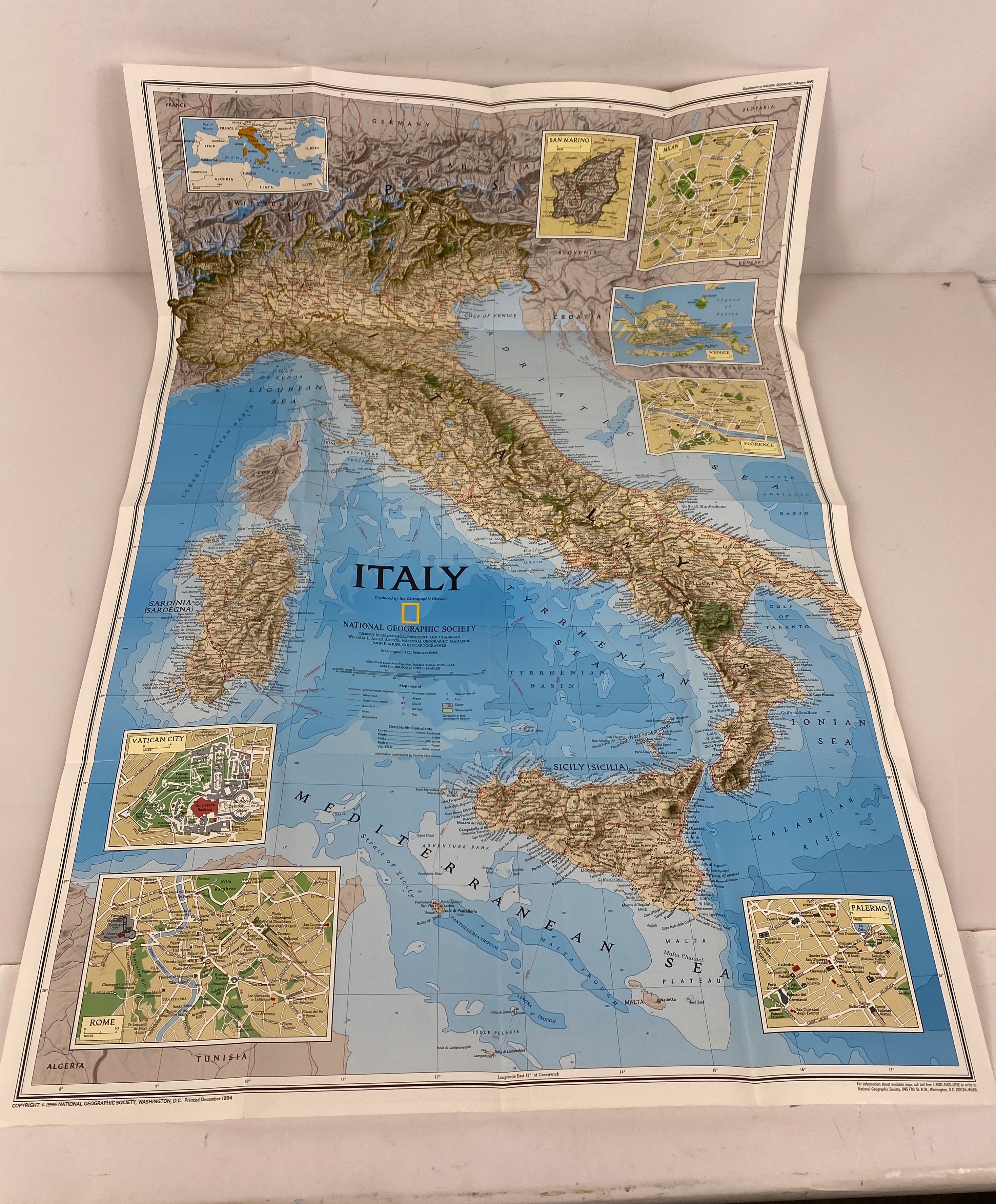 Lot of Vintage Maps/Guides to Italy: Michelin/Nat Geo/Lombardy/Florence/Rome