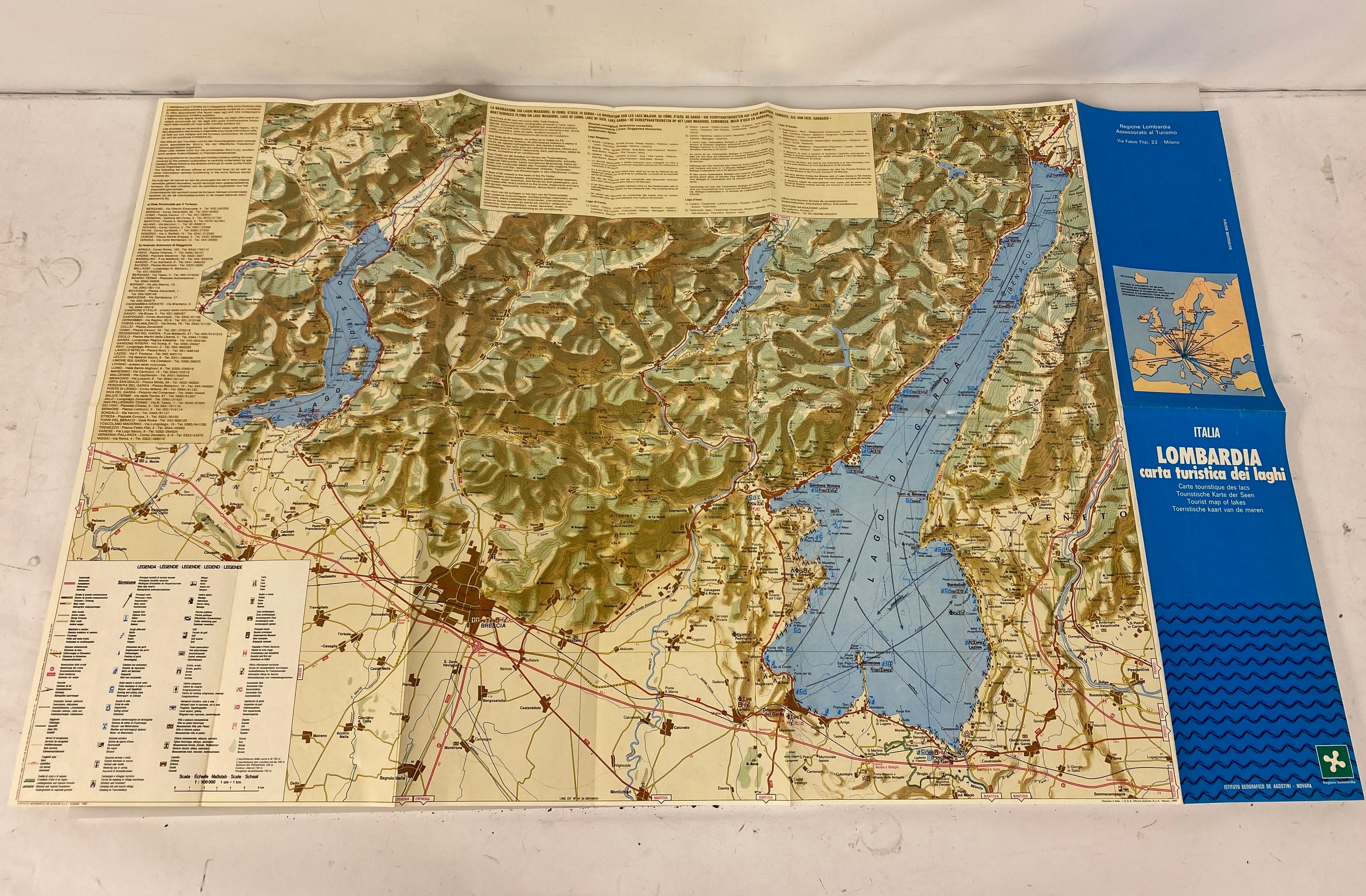 Lot of Vintage Maps/Guides to Italy: Michelin/Nat Geo/Lombardy/Florence/Rome