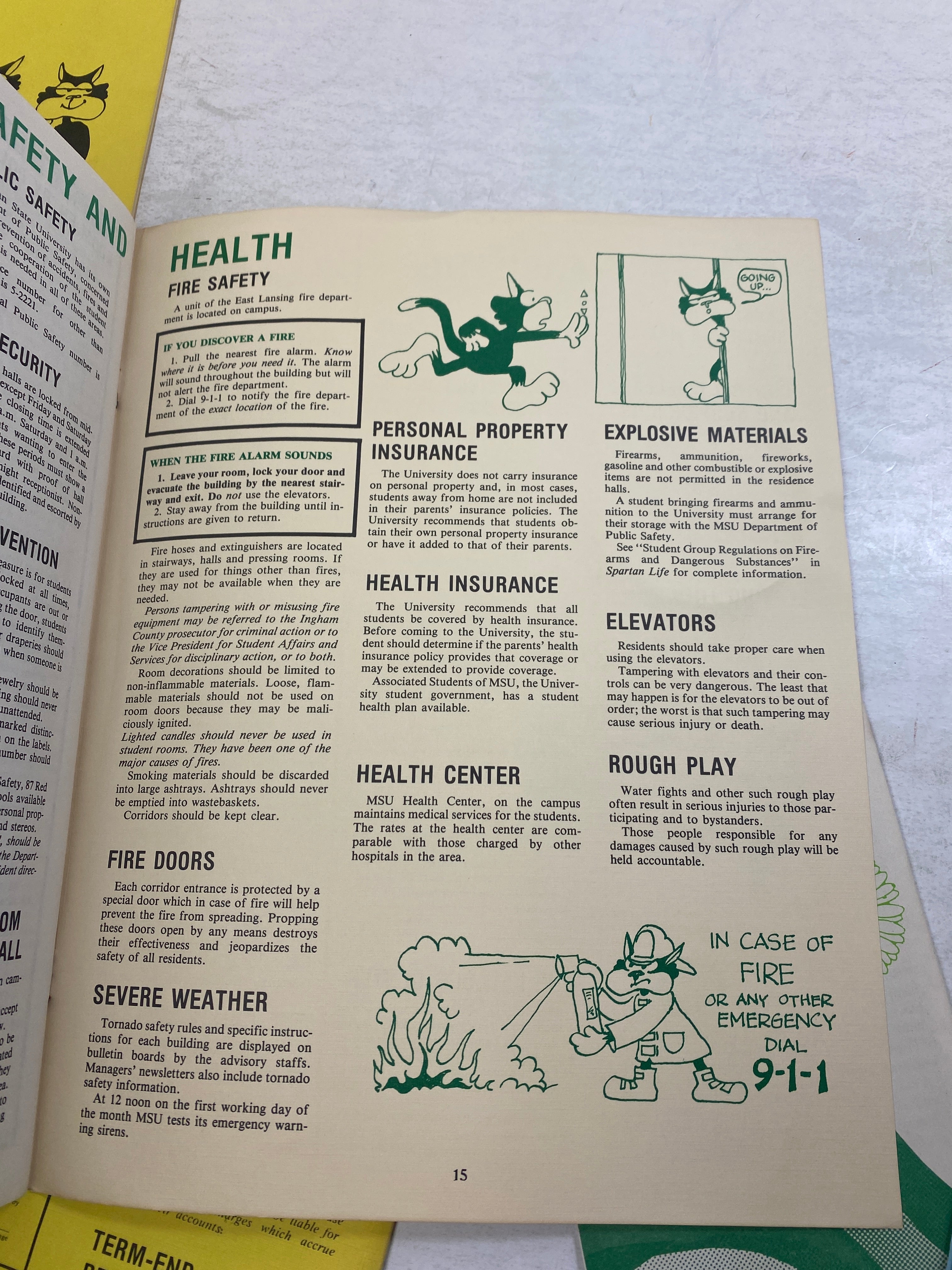 Lot of Vintage MSU Residence Hall Ephemera 1980s
