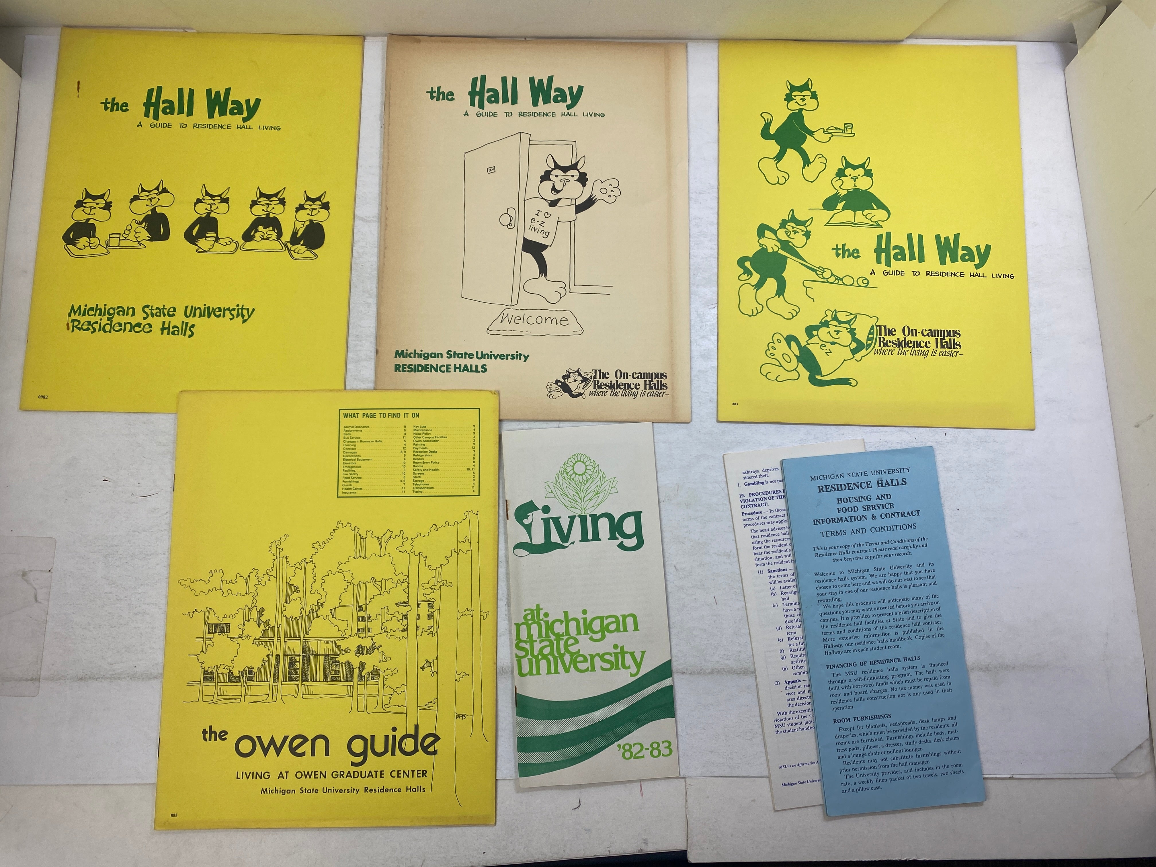 Lot of Vintage MSU Residence Hall Ephemera 1980s