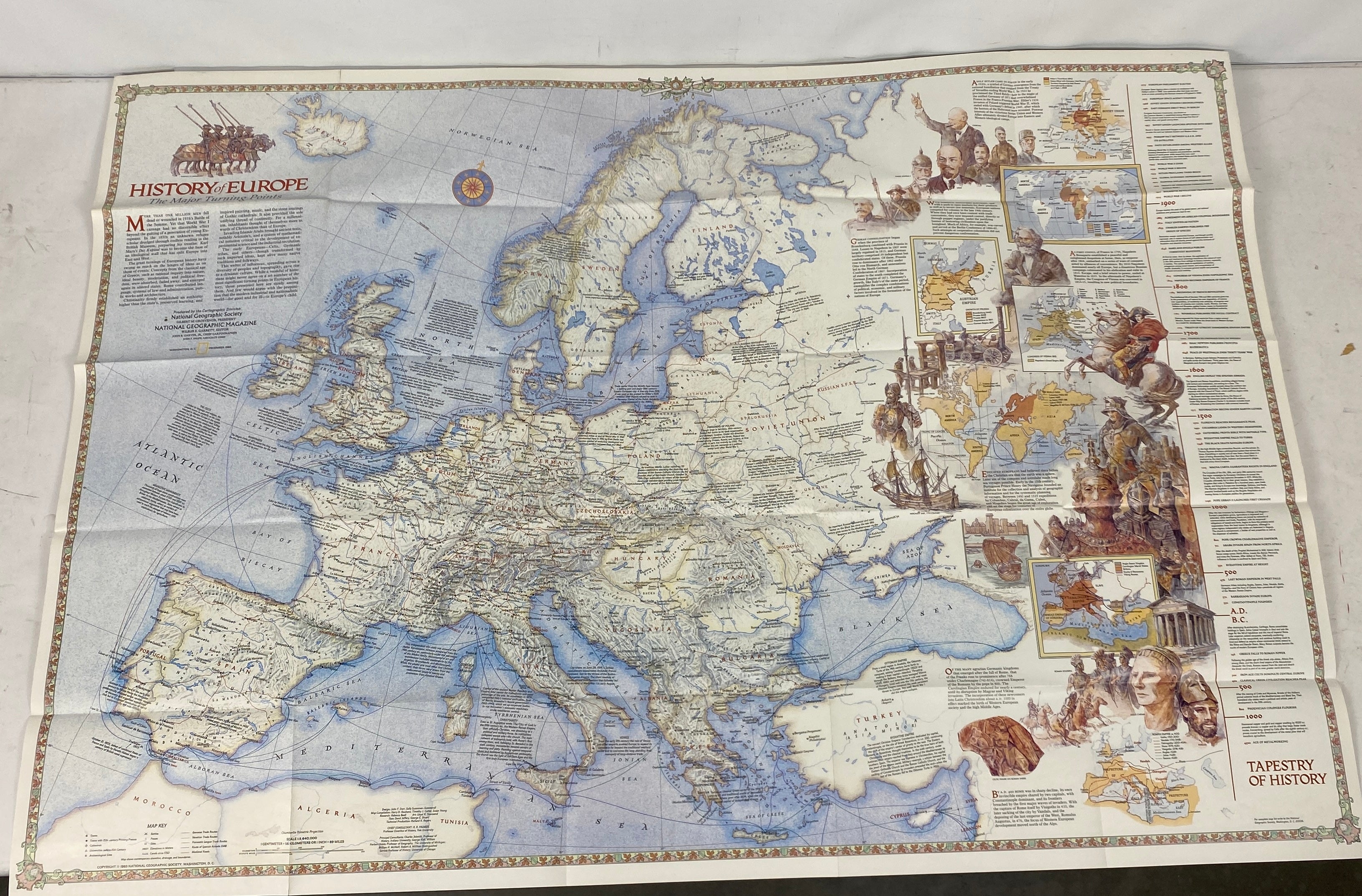 Lot of Vtg Europe Maps 1949-83 incl Eurail Map/History of Europe/Central Europe