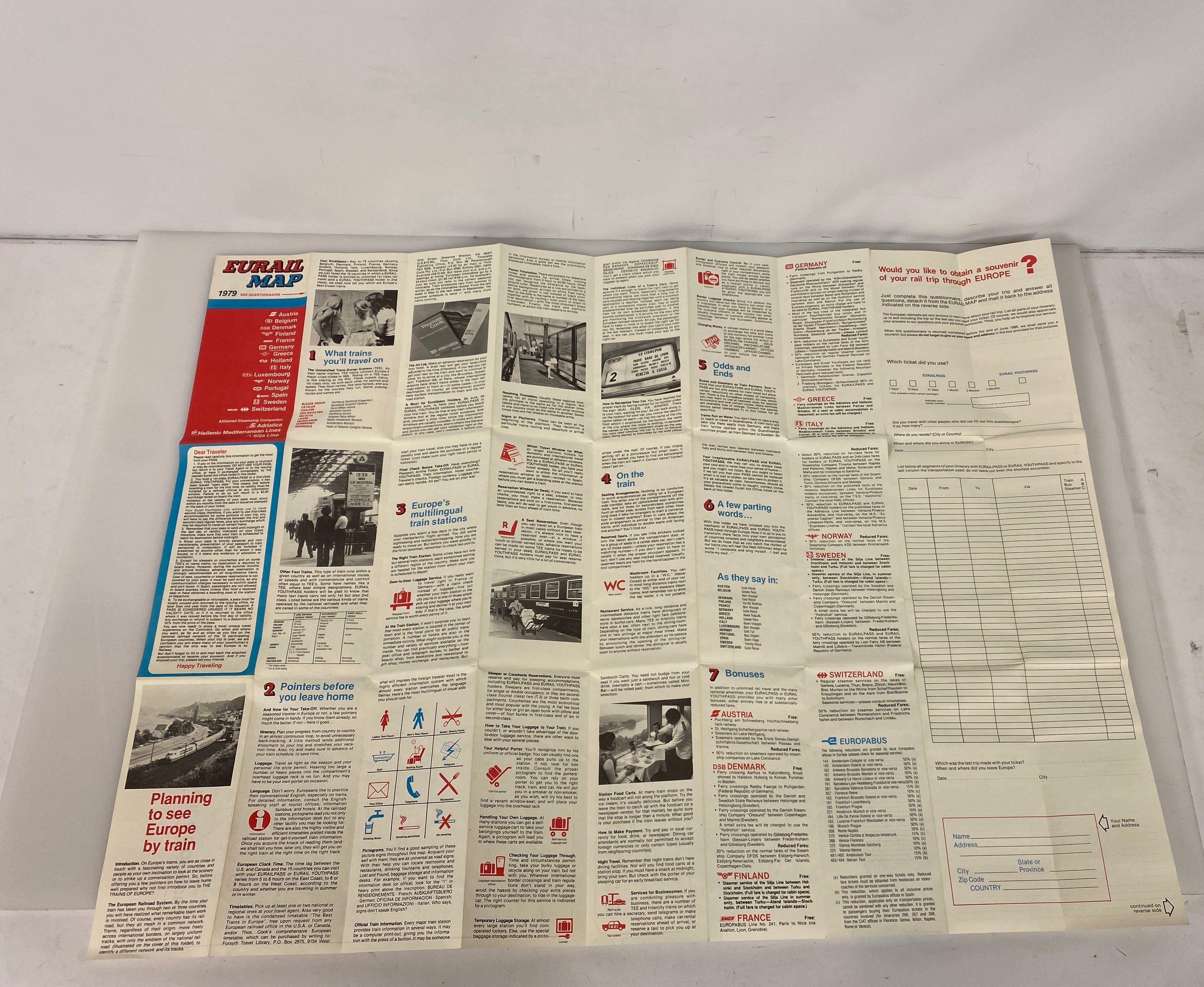 Lot of Vtg Europe Maps 1949-83 incl Eurail Map/History of Europe/Central Europe