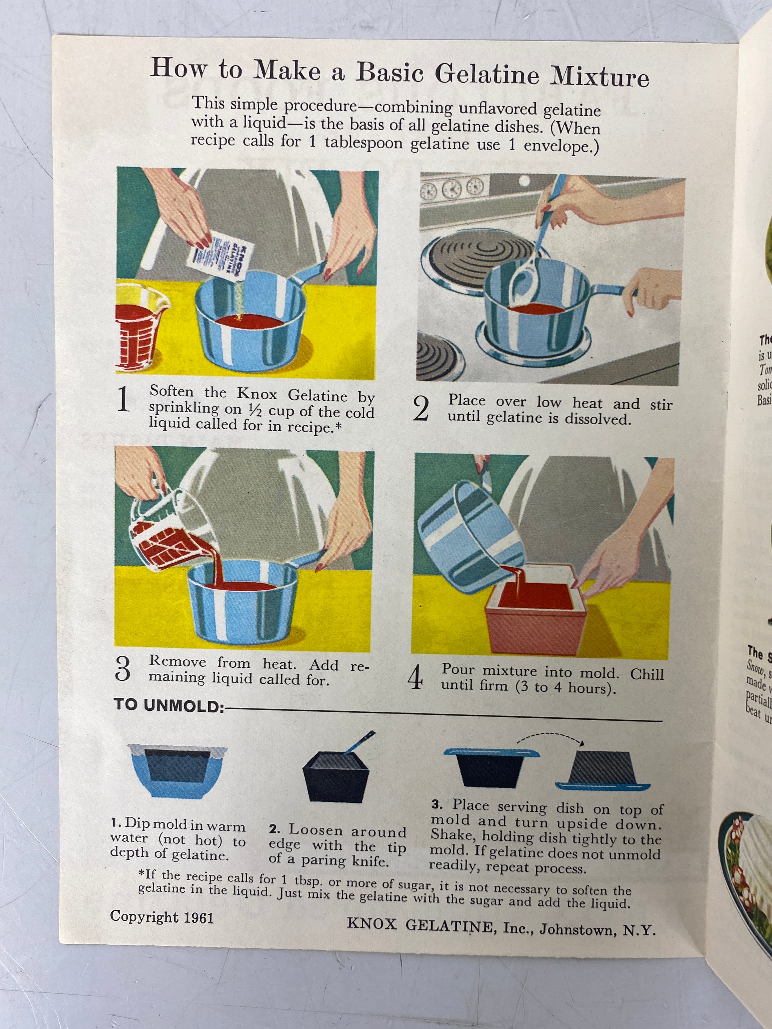 Lot of Vtg Gelatin Recipe Booklets Jell-Well/Dream Whip/Knox/Jell-O 1920s-1961