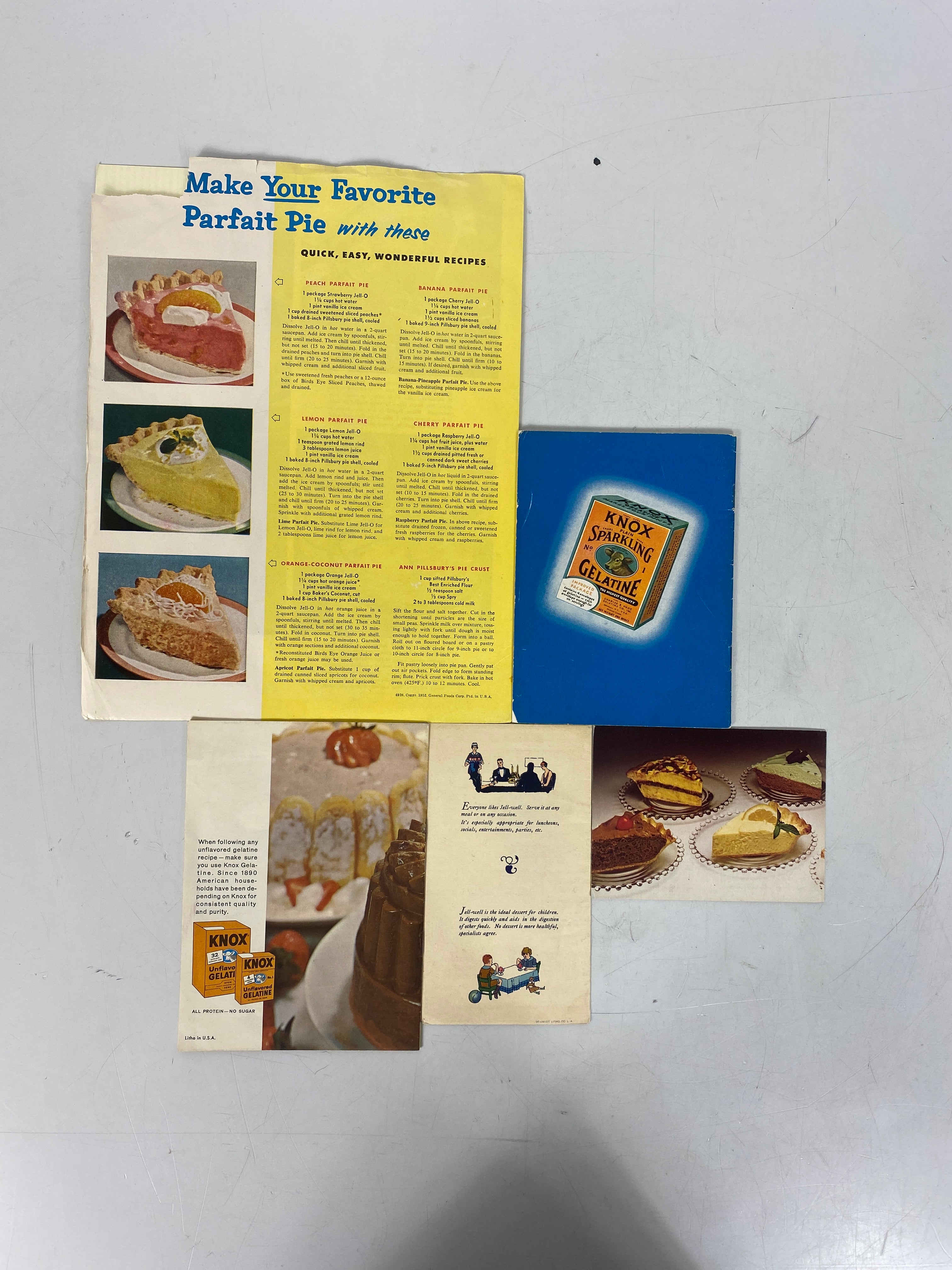 Lot of Vtg Gelatin Recipe Booklets Jell-Well/Dream Whip/Knox/Jell-O 1920s-1961