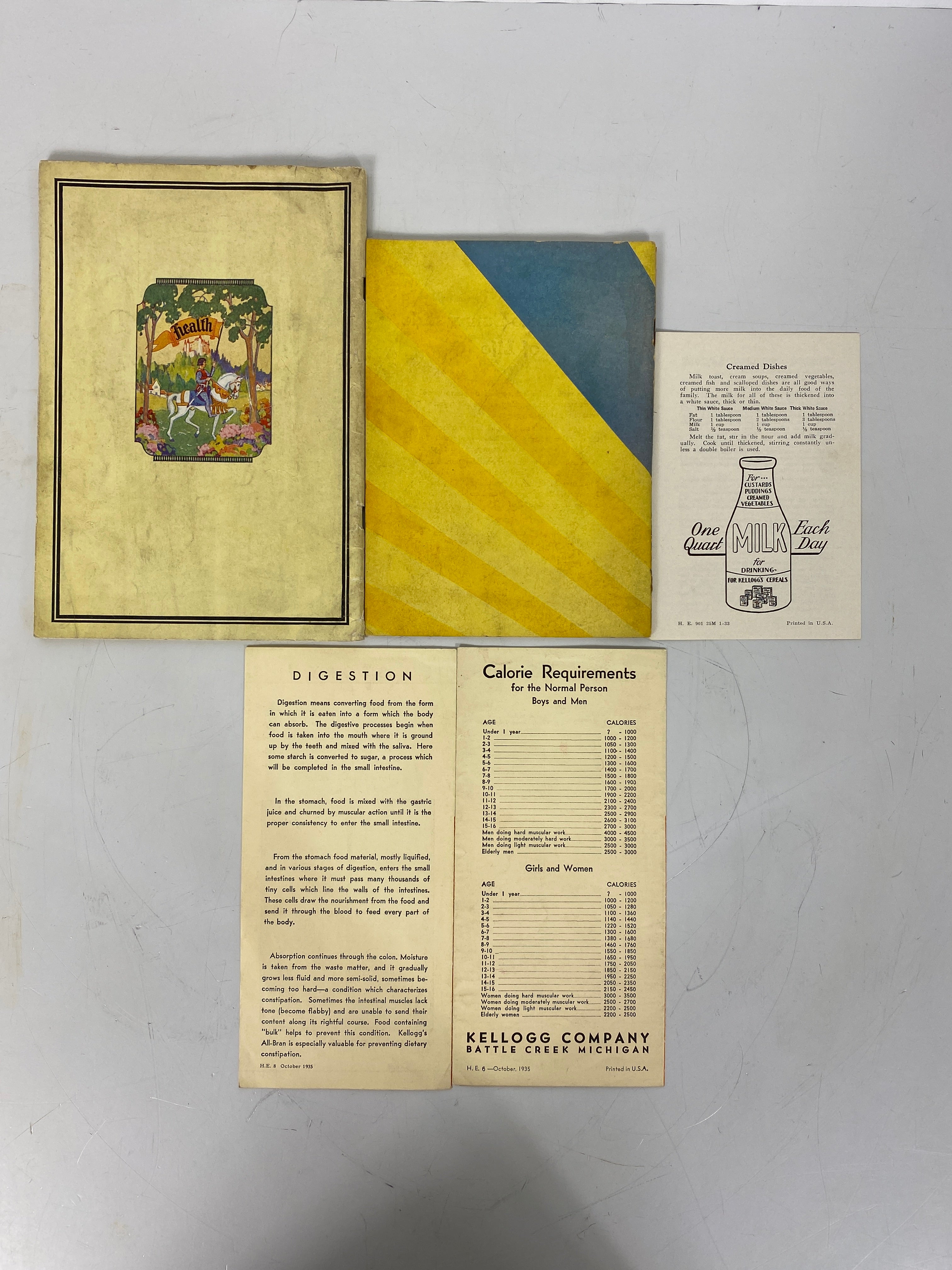 Lot of Vtg Kellogg Co Booklets incl Healthful Living/Keep on the Sunny Side SC