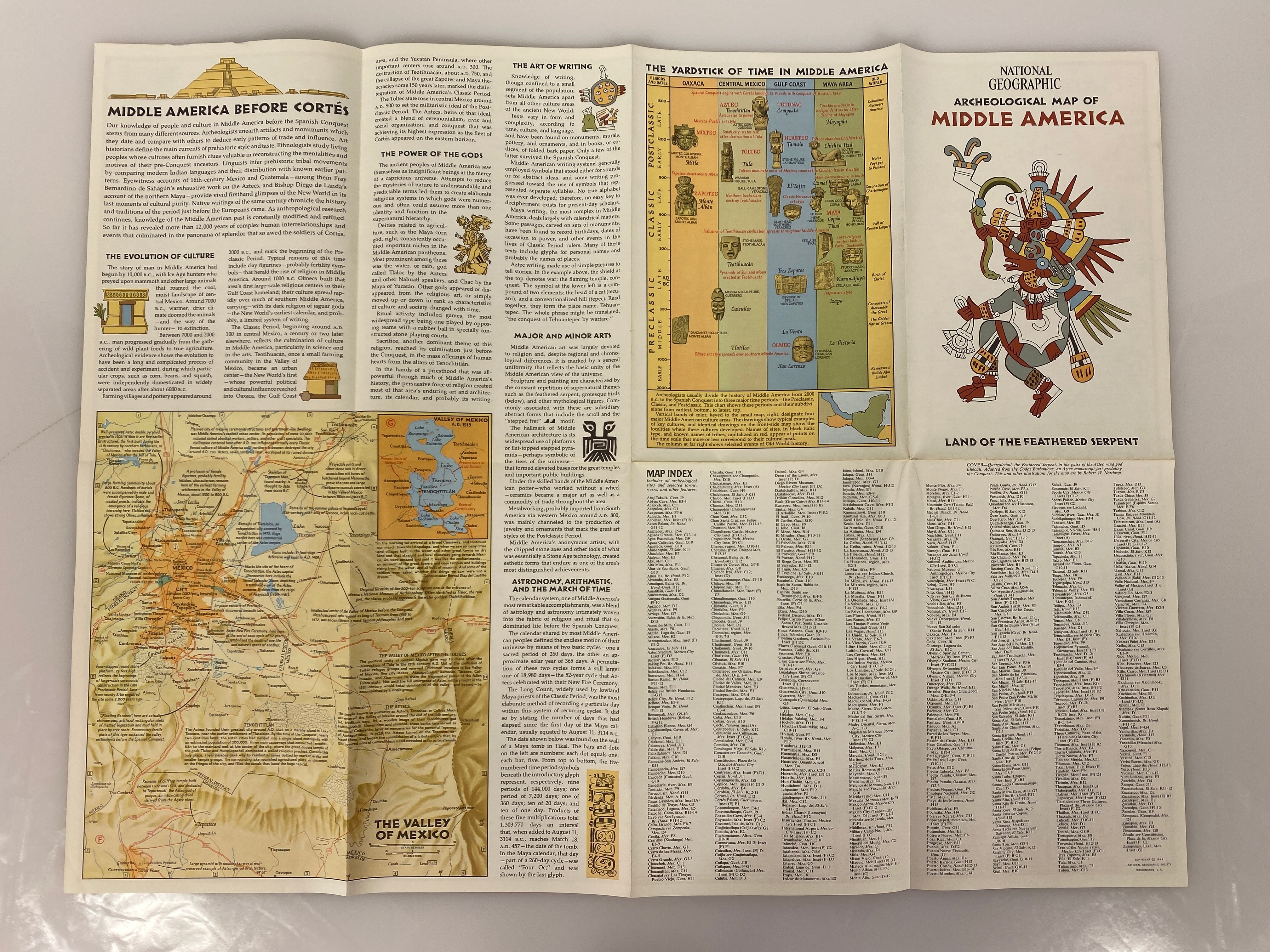 Lot of Vtg Nat Geo Maps: Aztec World/Land of the Maya/The Inca/Mesoamericans