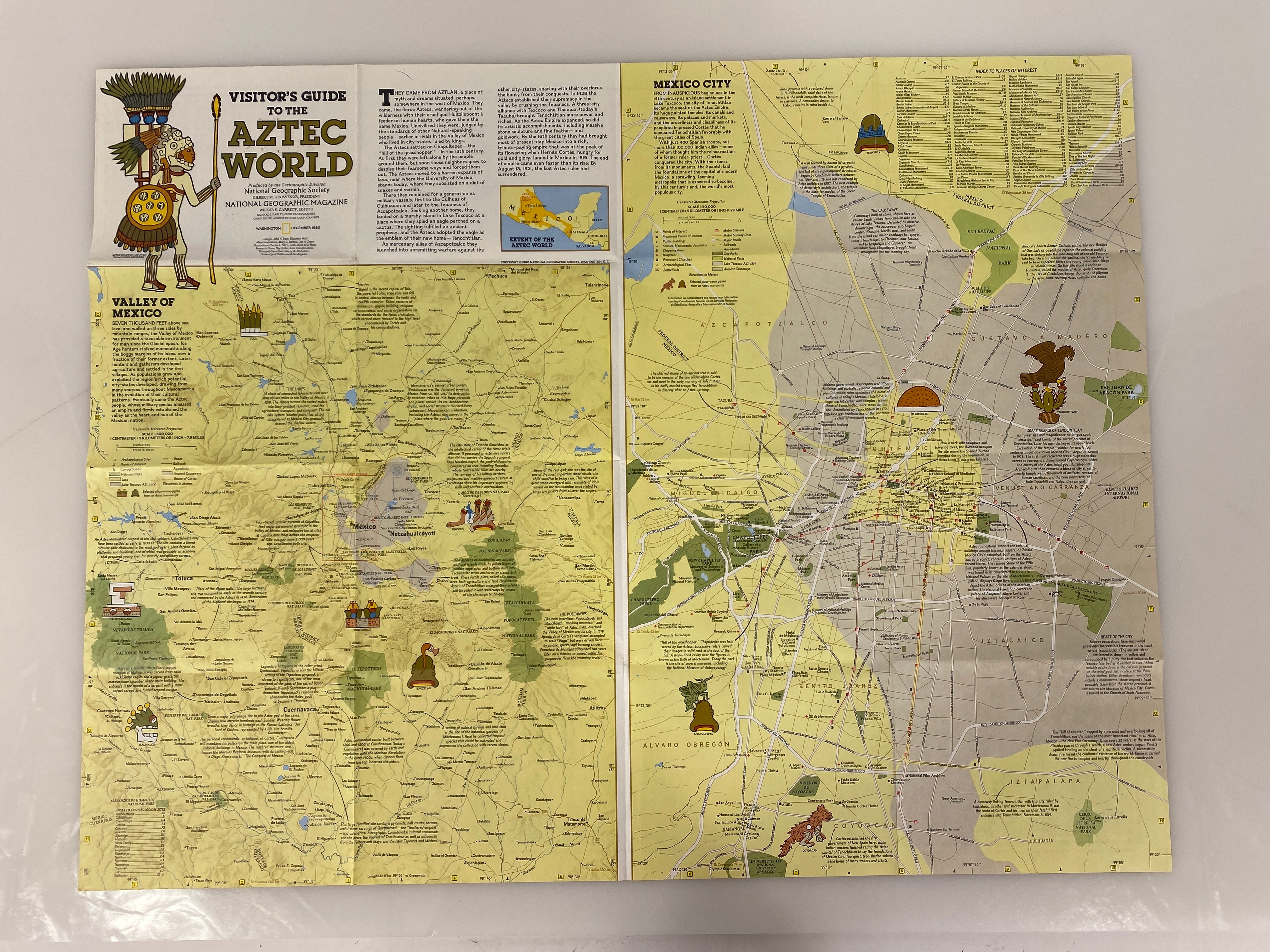 Lot of Vtg Nat Geo Maps: Aztec World/Land of the Maya/The Inca/Mesoamericans