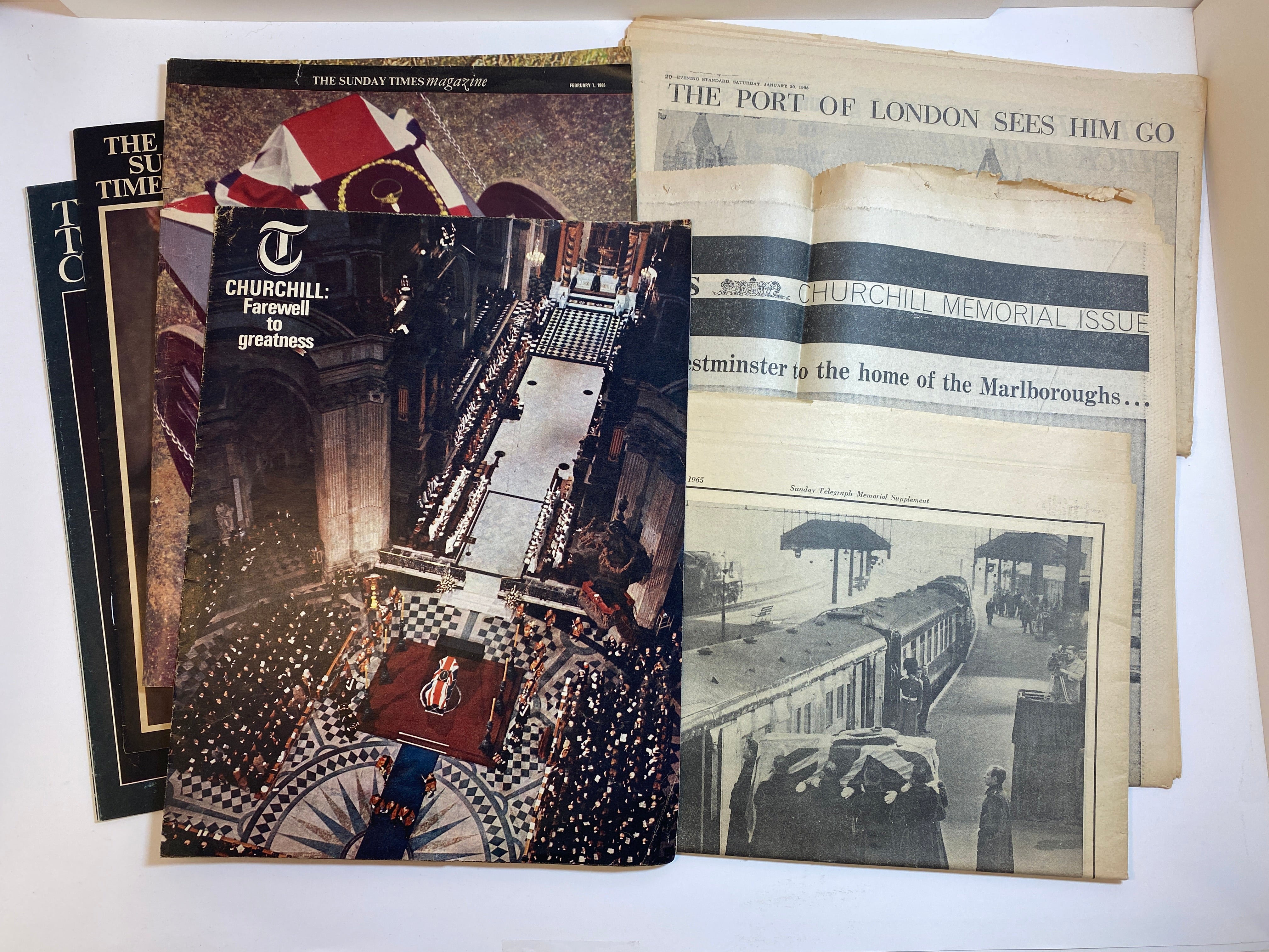 Lot of Winston Churchill Memorial Ephemera 1965