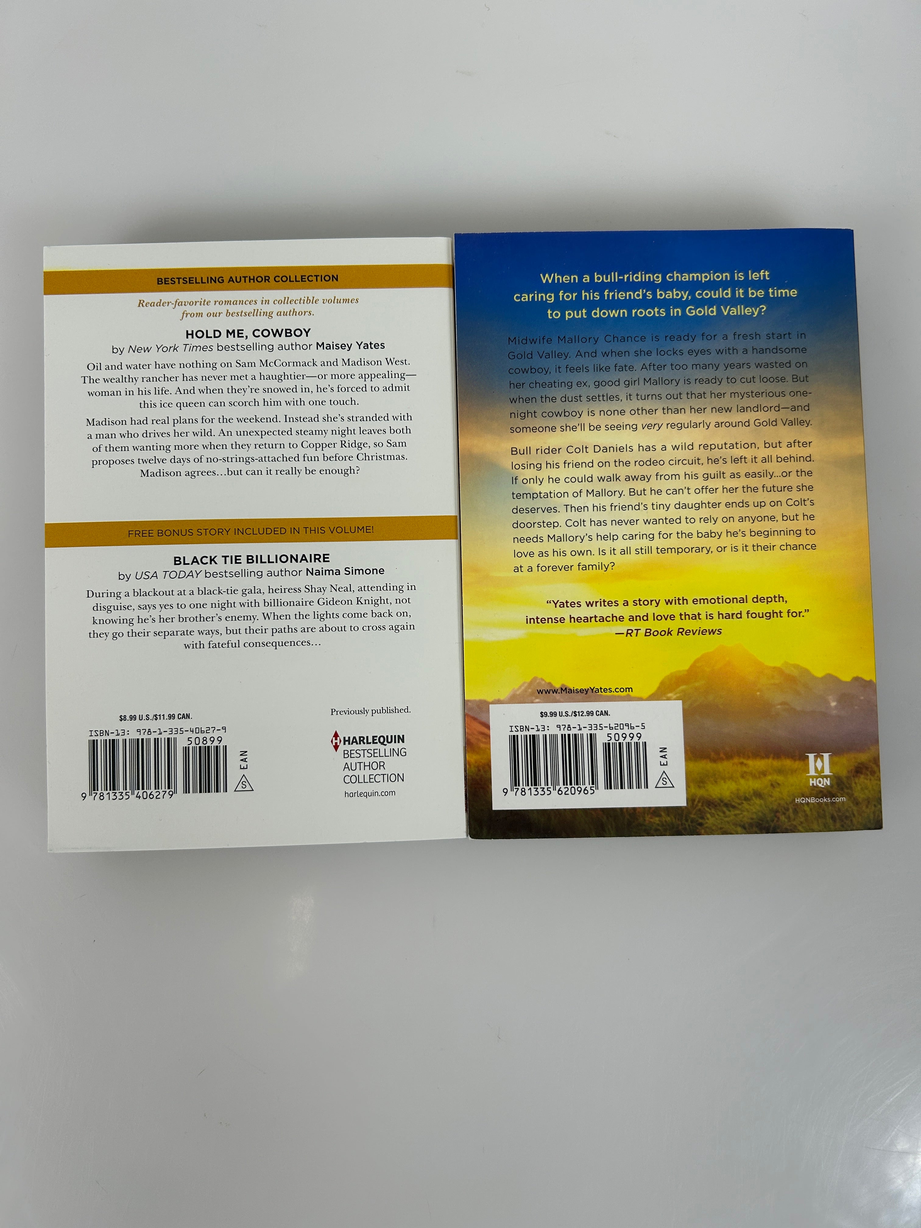 Lot of2 Maisey Yates Hold Me, Cowboy 2-in-1, The True Cowboy of Sunset Ridge SC
