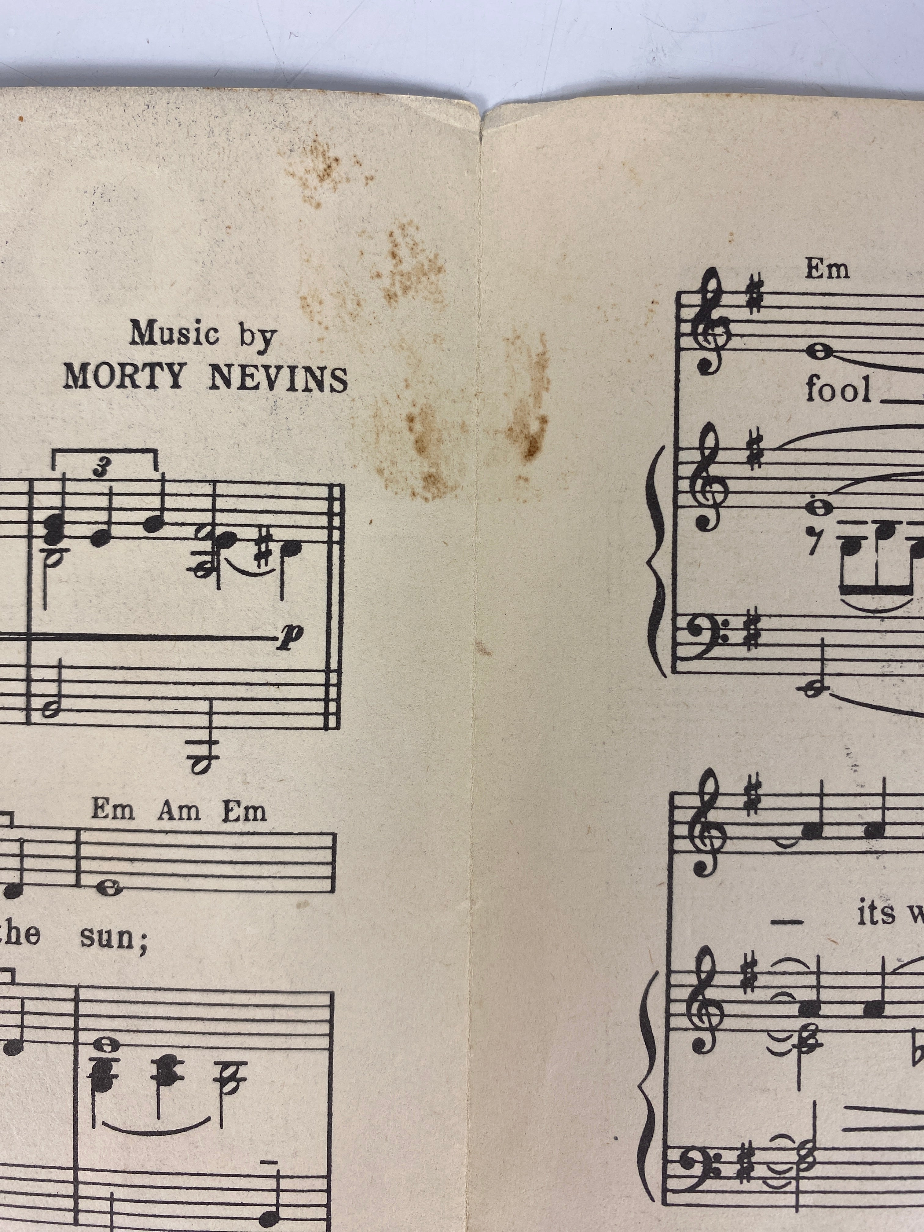 Lover's Gold Sheet Music Signed by Dinah Shore Merrill & Nevins 1949