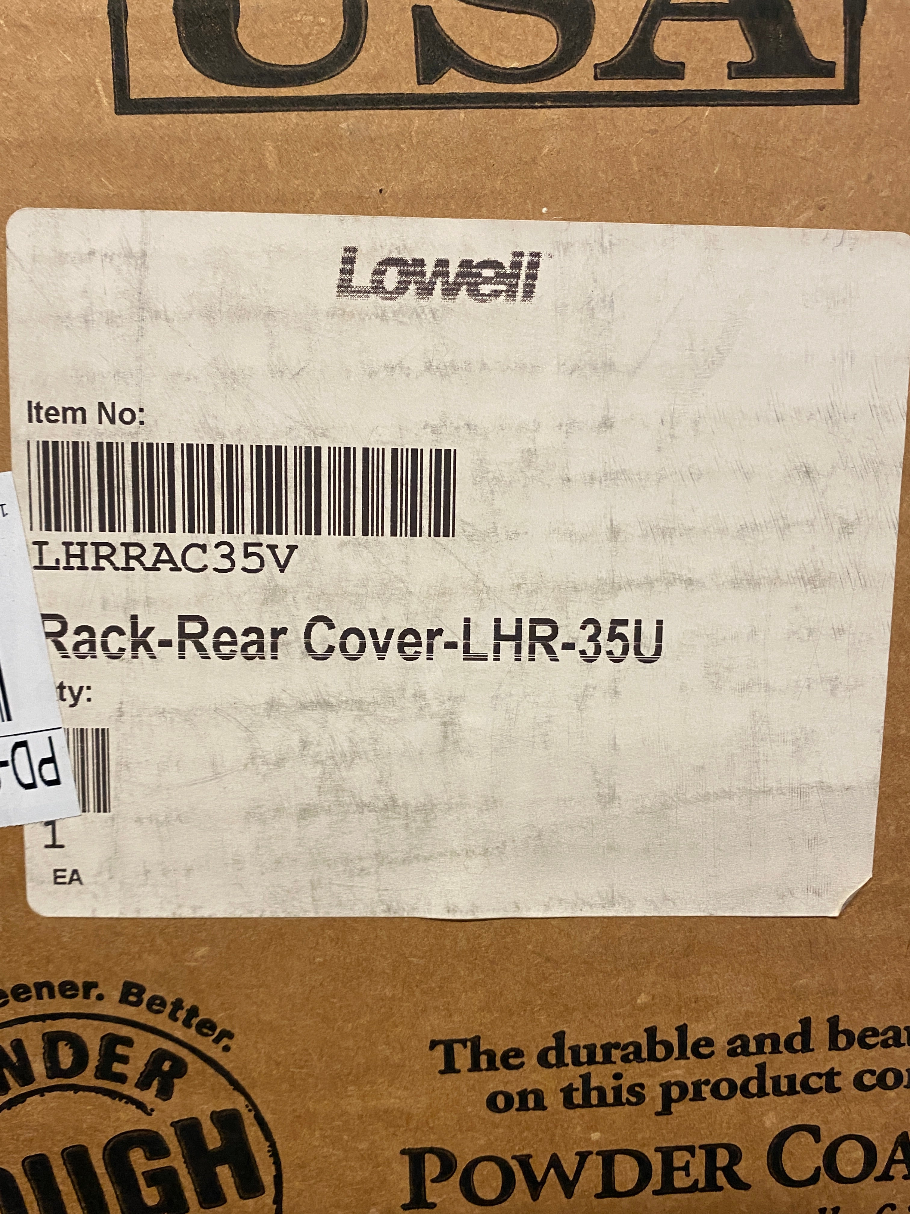 Lowell LHR-RAC-35-V Steel Rear Access Cover for 35U Rack