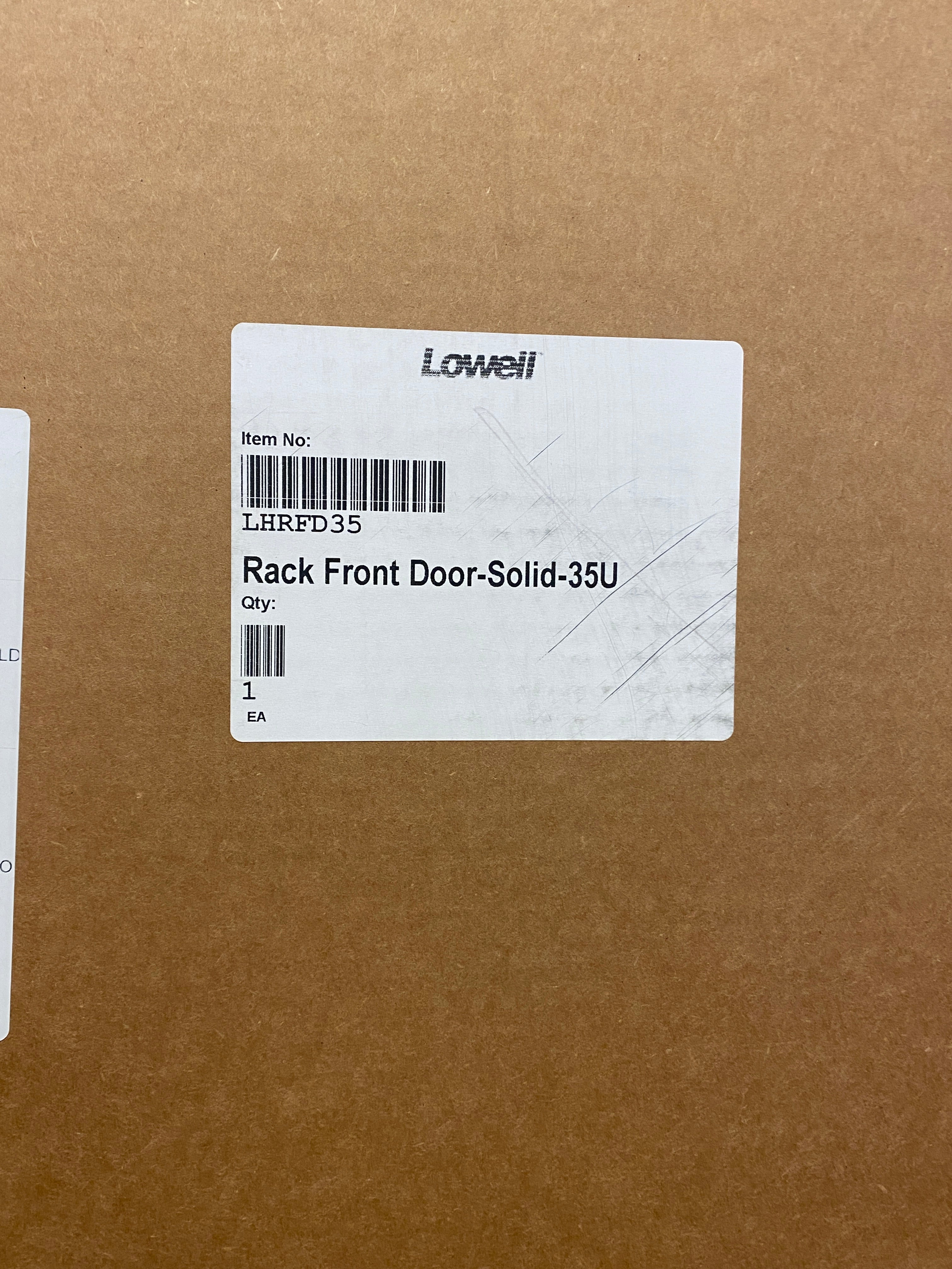 Lowell LHRFD35 Solid Rack Front Door 35U