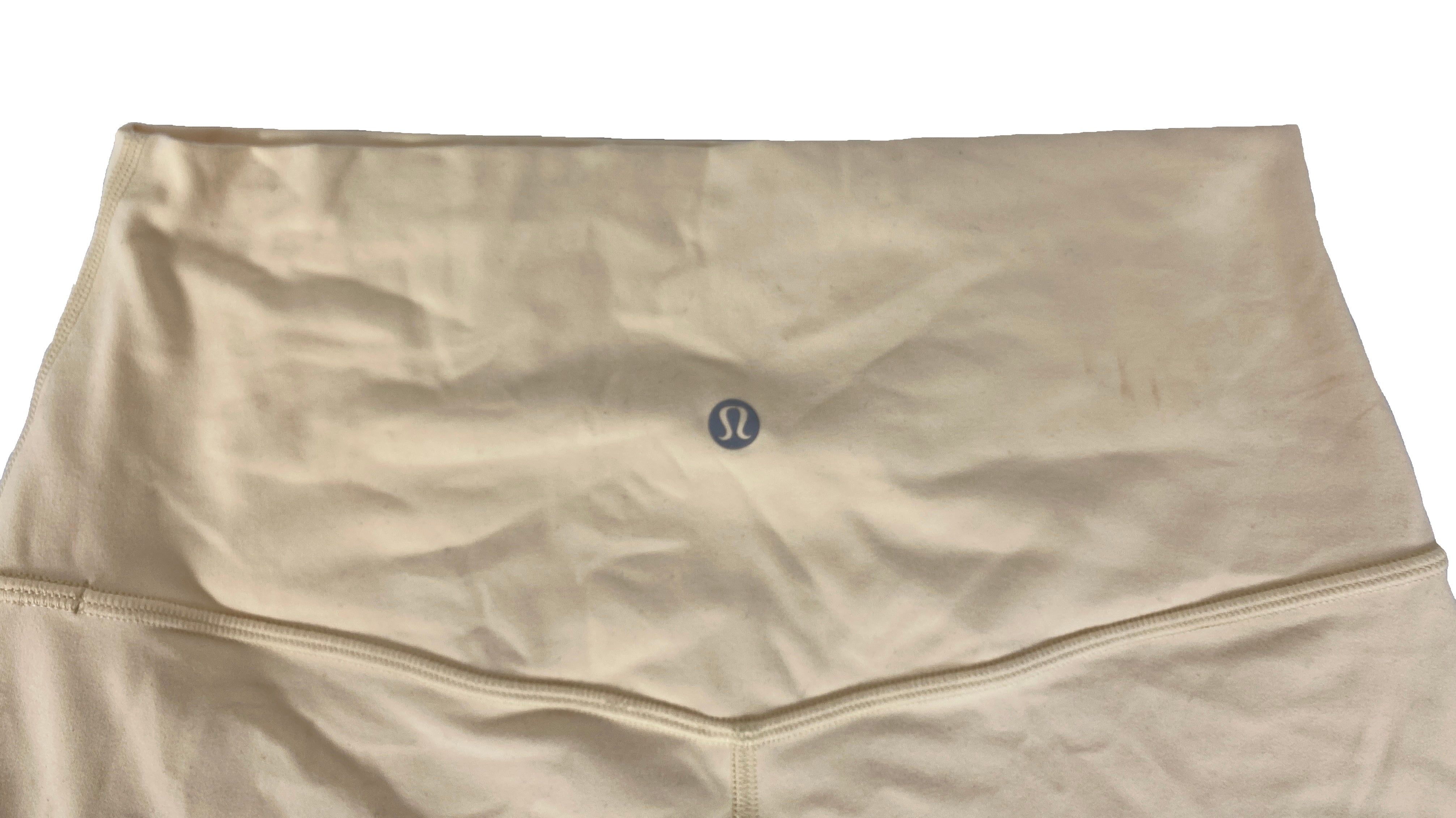 Lululemon Cream Align High-Rise Biker Shorts Women's Size 8
