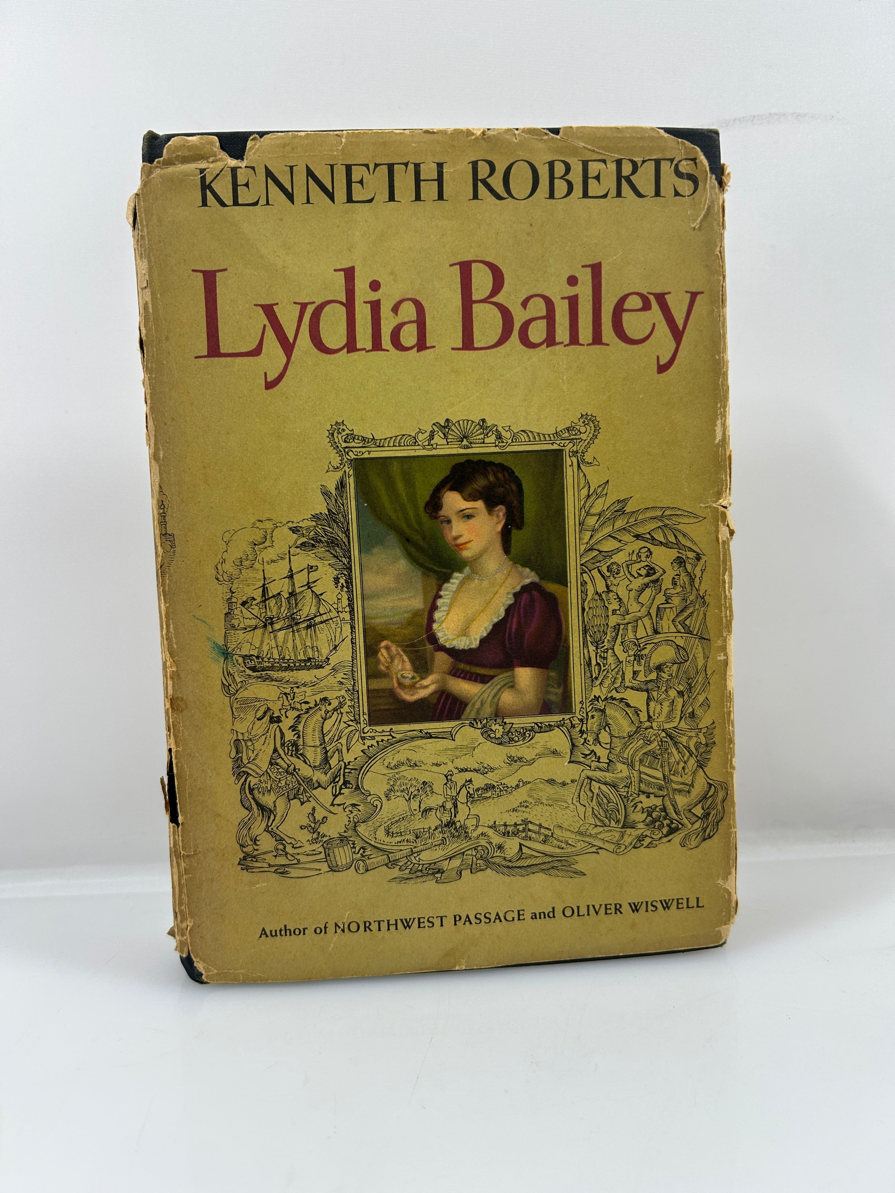 Lydia Bailey by Kenneth Roberts Doubleday 1947 BCE HCDJ