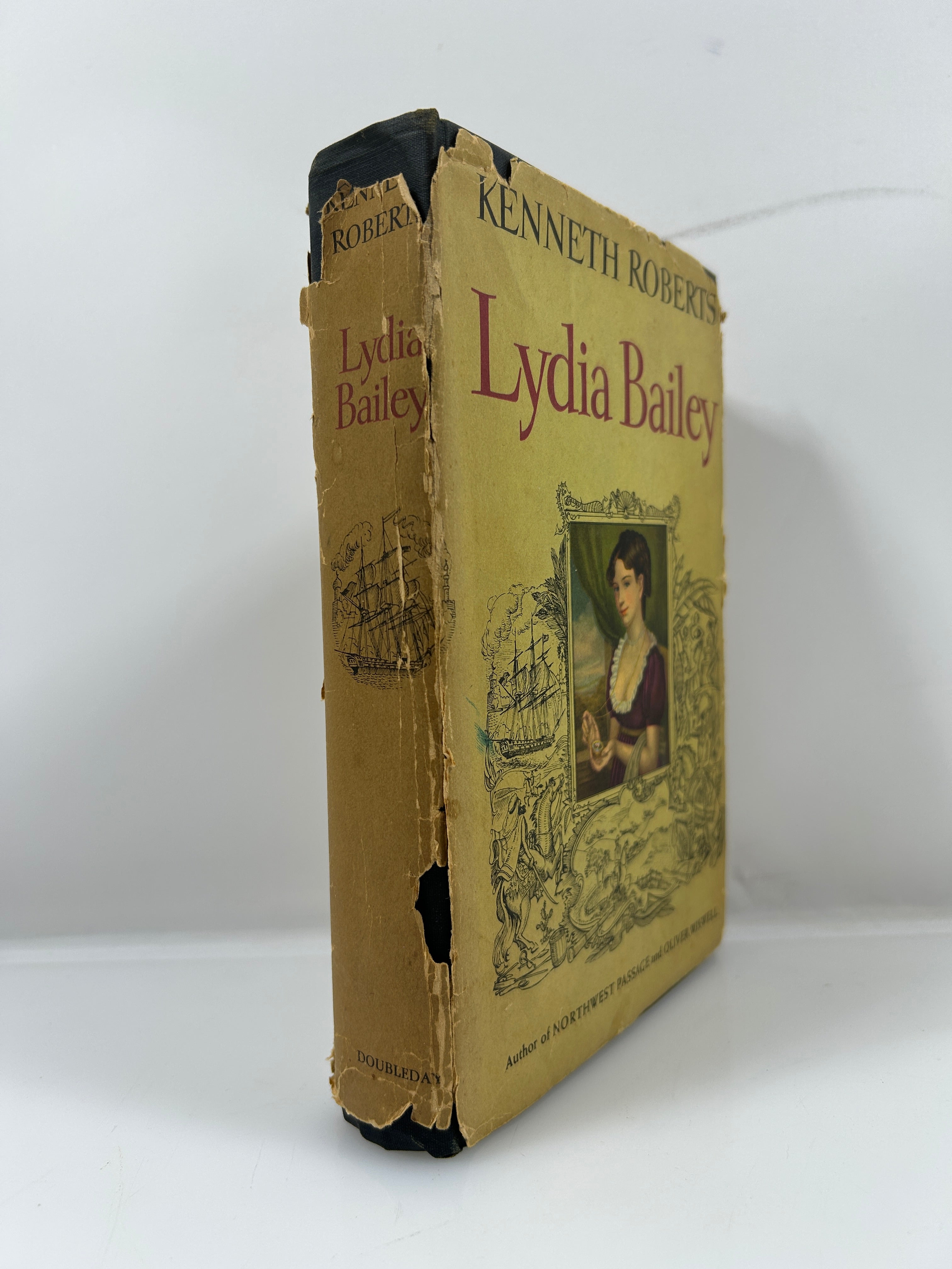 Lydia Bailey by Kenneth Roberts Doubleday 1947 BCE HCDJ
