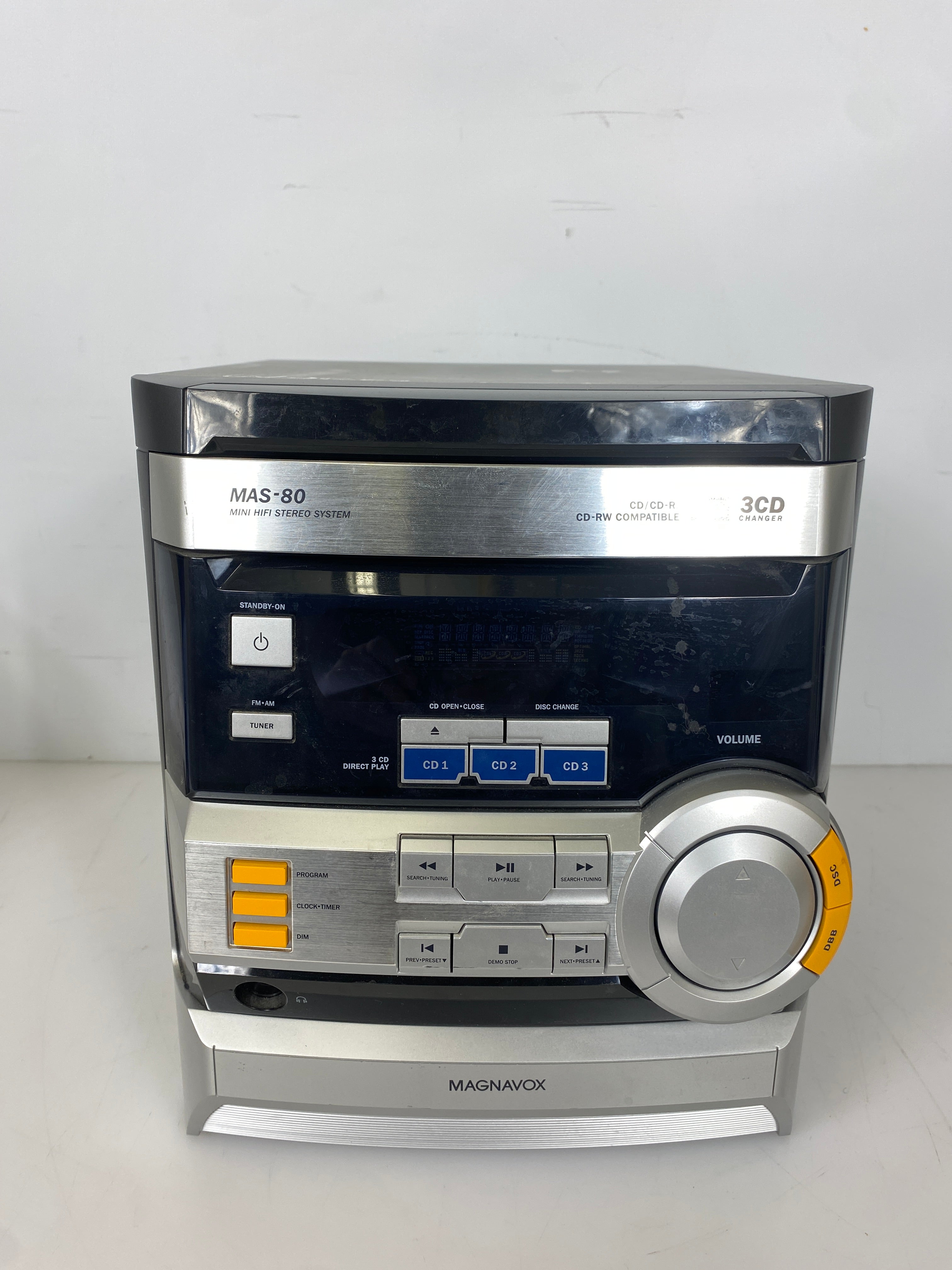 Magnavox MAS80 3-CD Mini Stereo Shelf System
