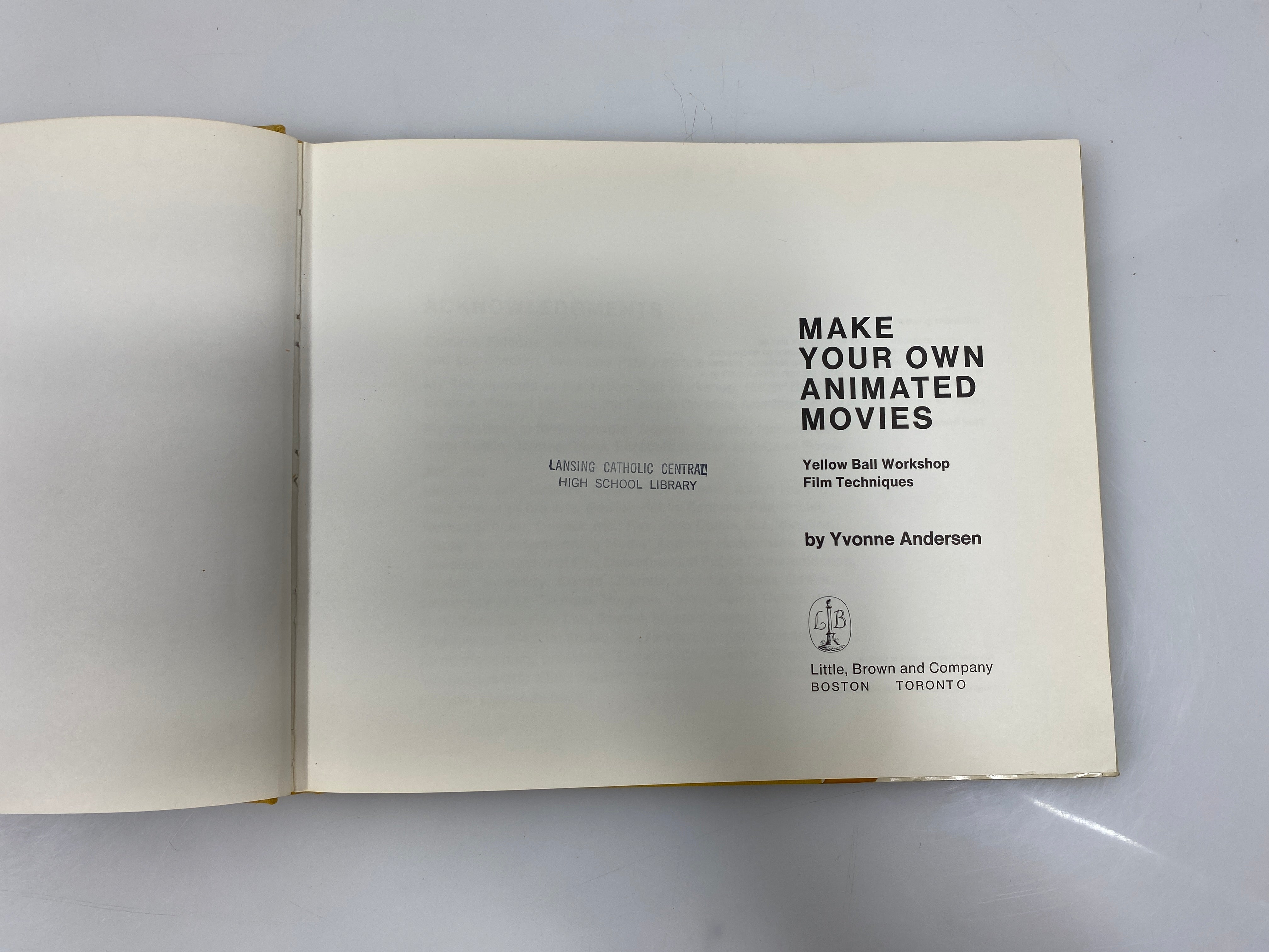 Make Your Own Animated Movies by Andersen Ex-library 1970 HCDJ