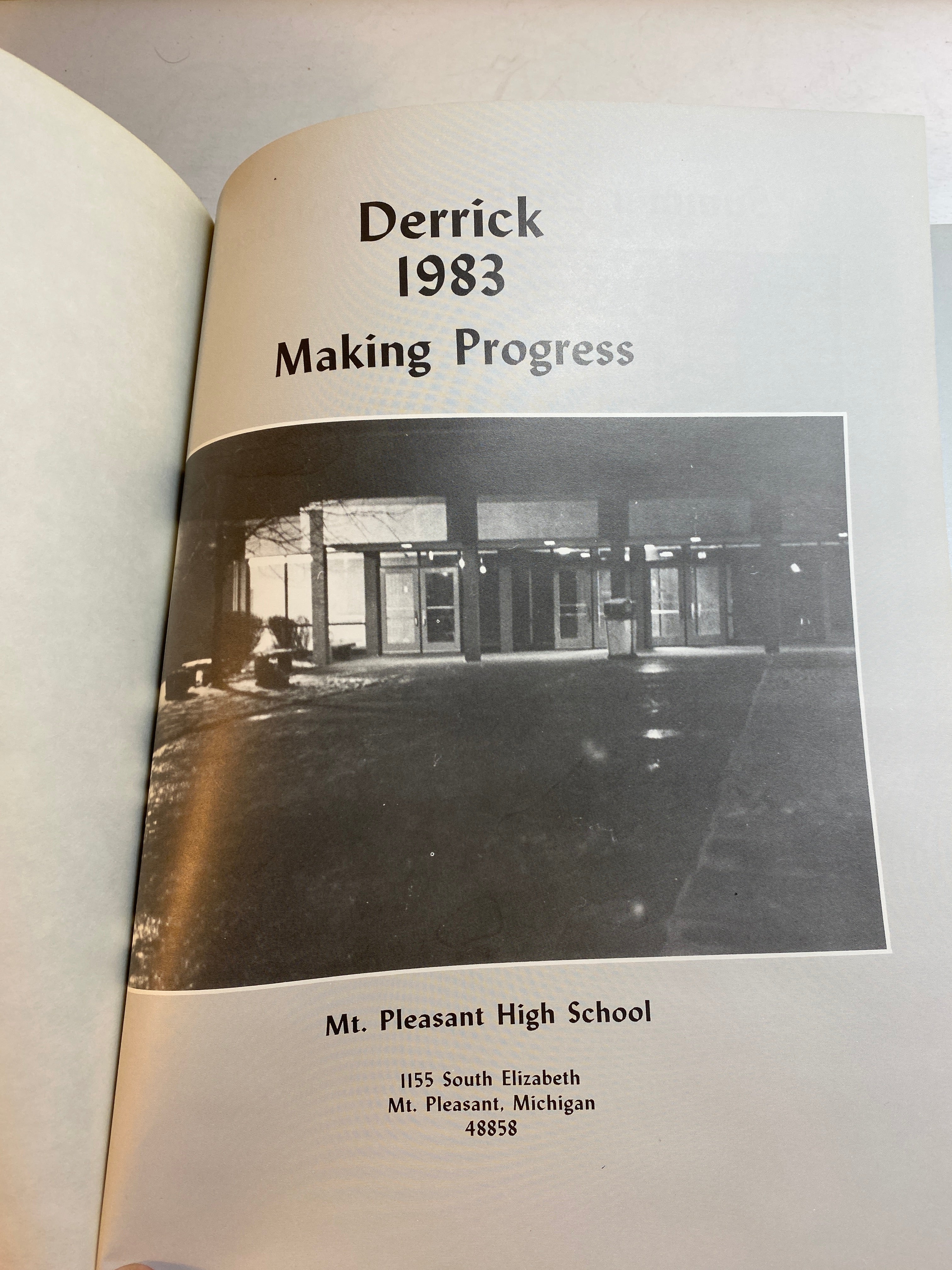 "Making Progress" Mount Pleasant, Michigan High School Yearbook 1983