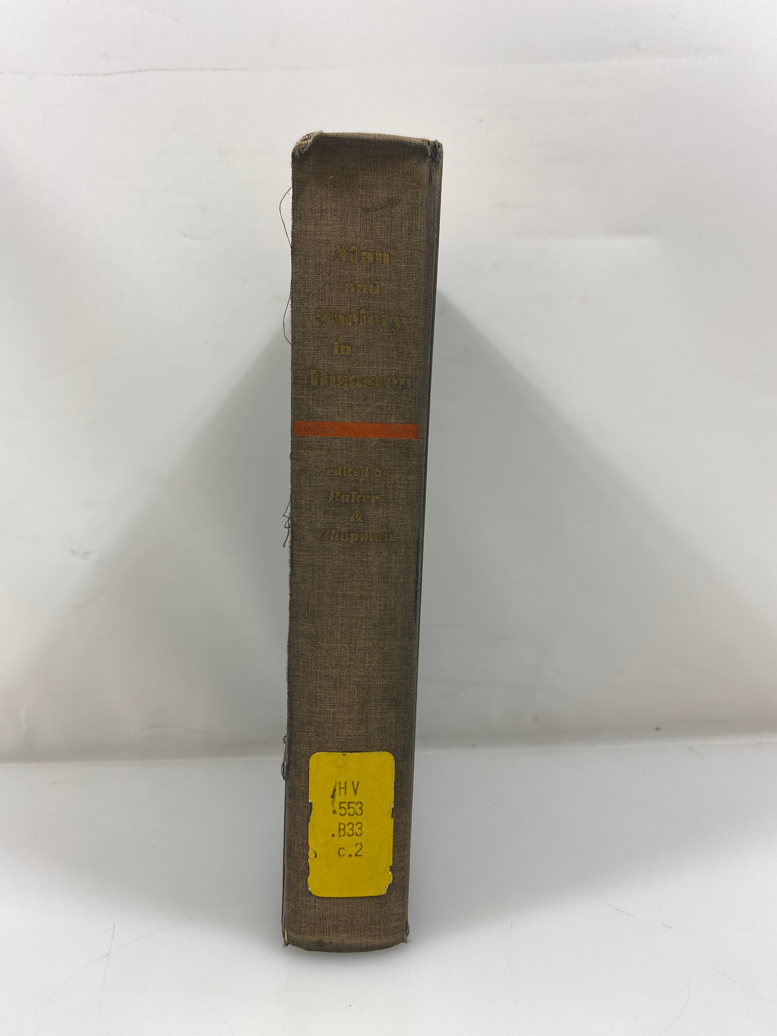 Man and Society in Disaster by Baker/Chapman Basic Books Ex-library 1962 HC