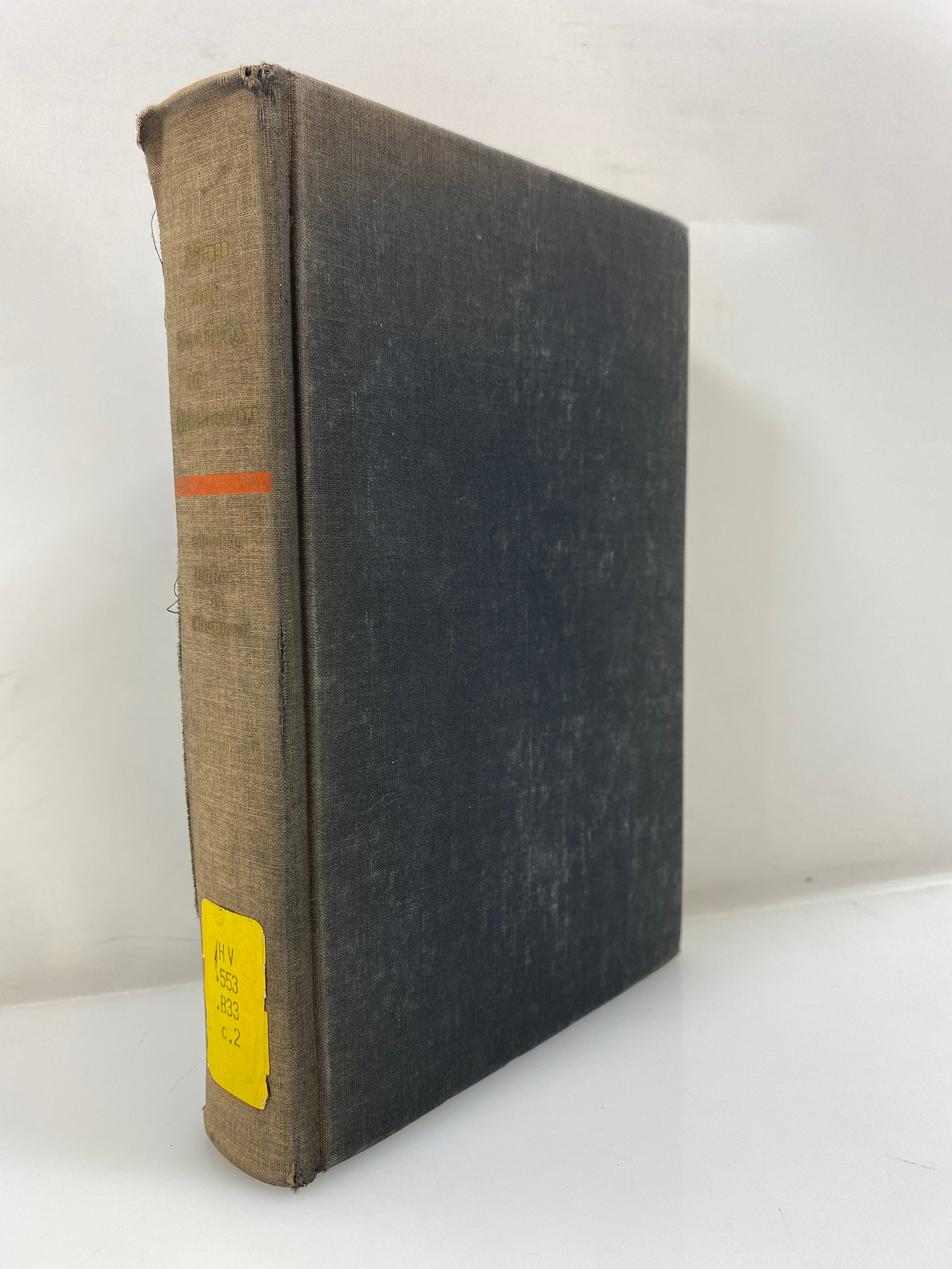 Man and Society in Disaster by Baker/Chapman Basic Books Ex-library 1962 HC
