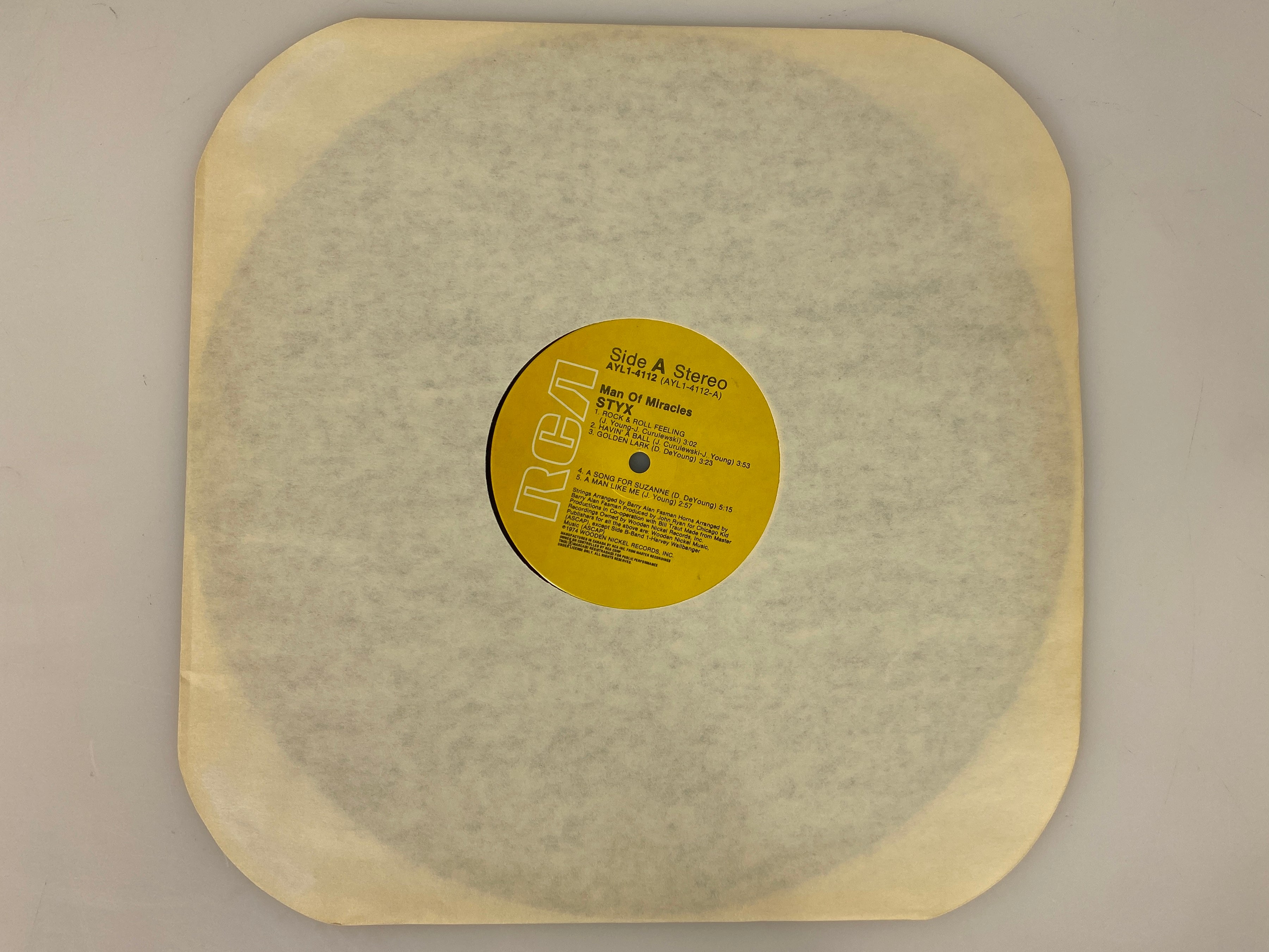 Man of Miracles Styx 1974 Vinyl Record