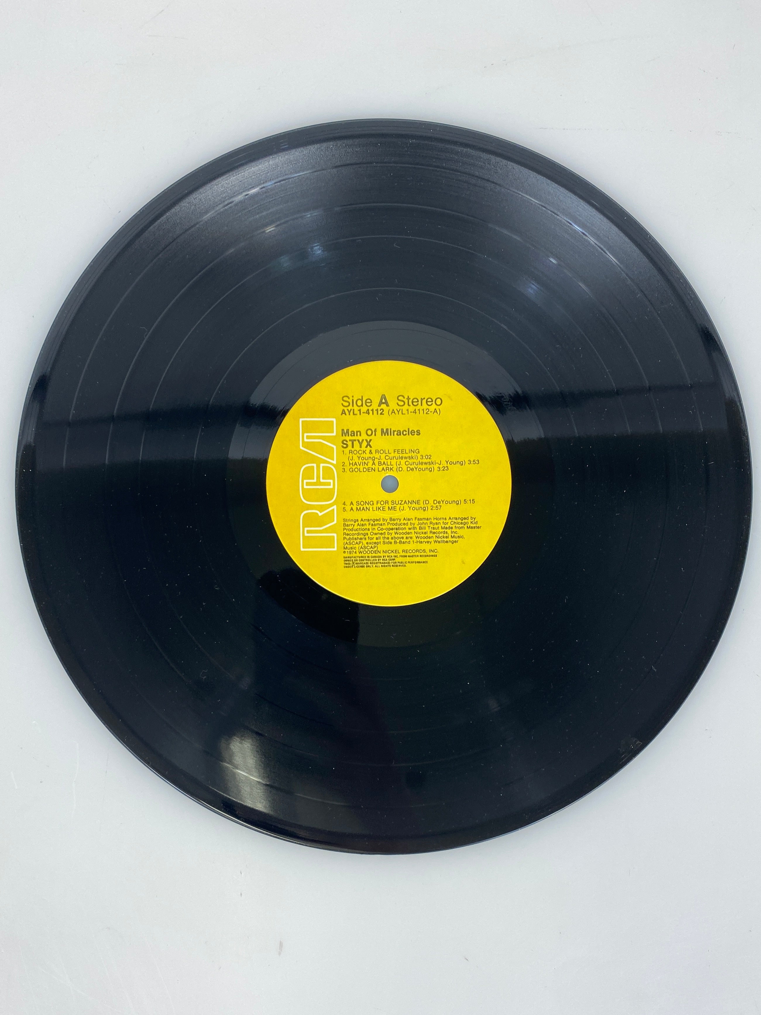 Man of Miracles Styx 1974 Vinyl Record