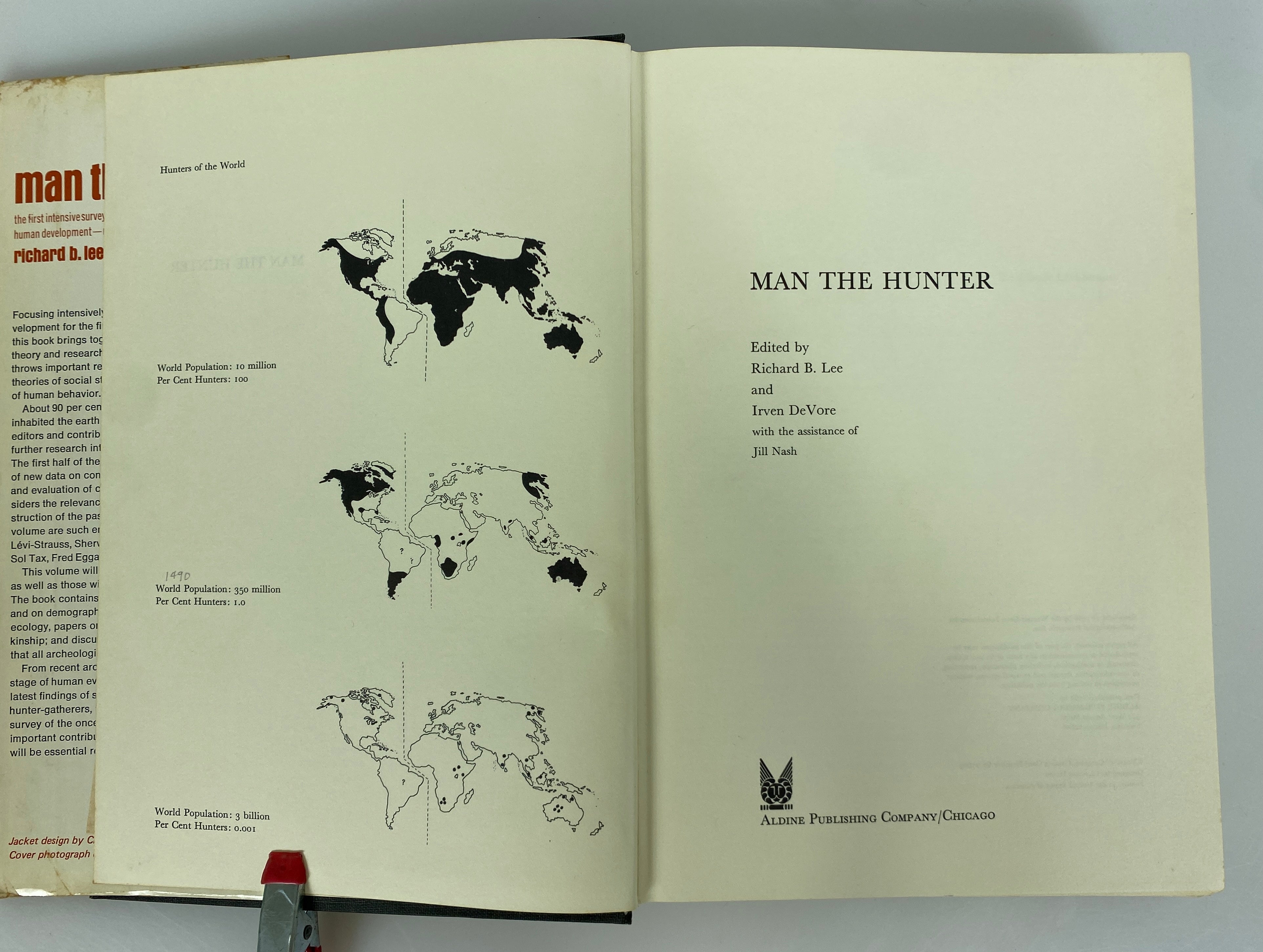 Man the Hunter by Richard Lee and Irven DeVore 1968 Vintage First Ed HC DJ
