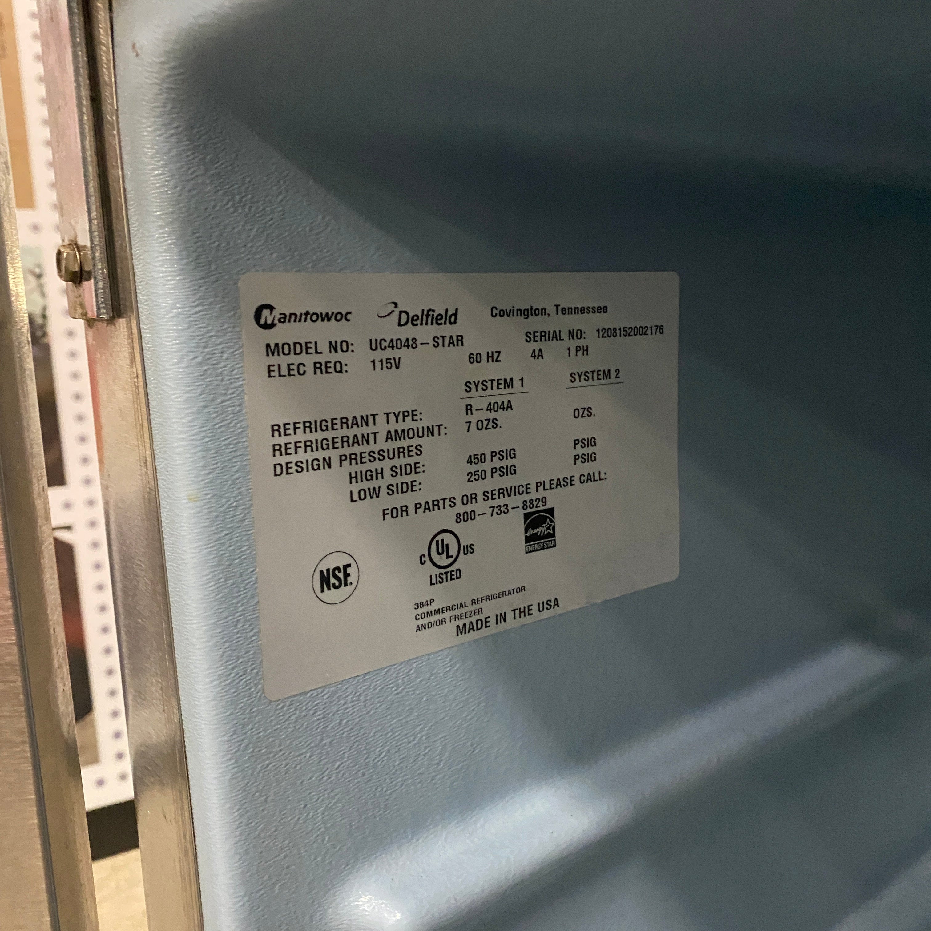 Manitowoc #UC4048-STAR 2 Door Refrigerator Table