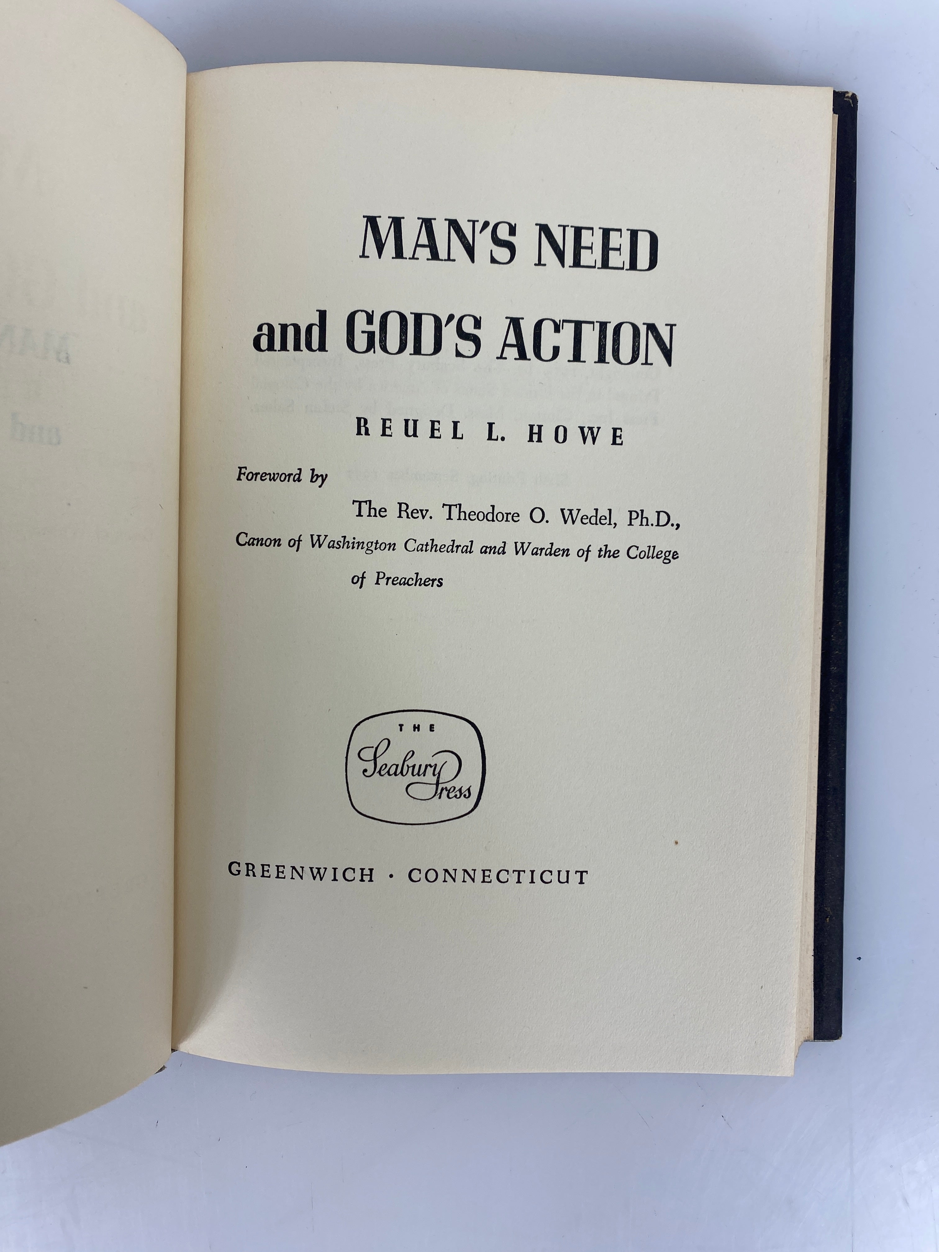 Man's Need and God's Action Howe 6th Print 1957 HCDJ