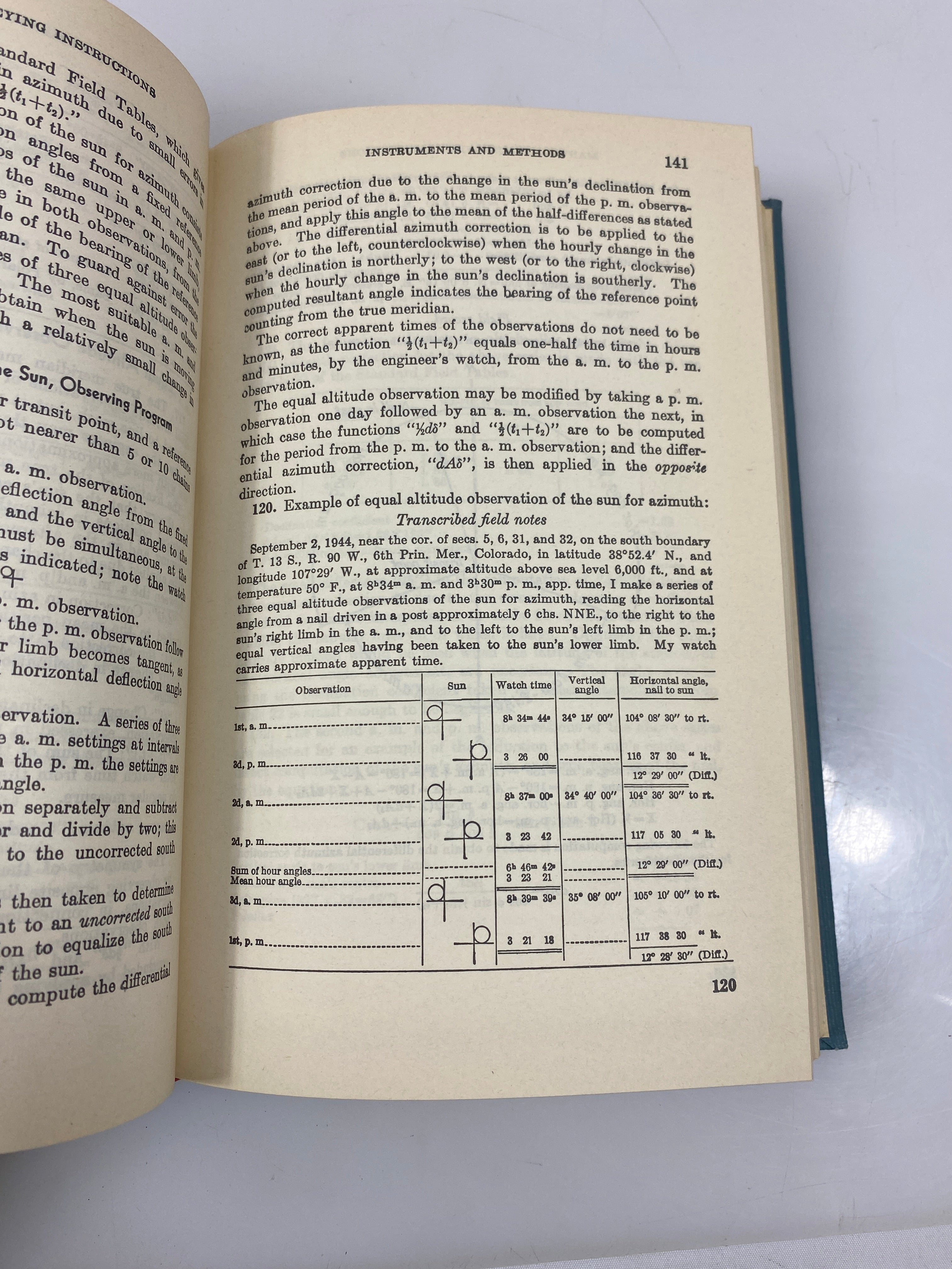 Manual of Instructions for the Survey of the Public Lands of the US 1947 HC