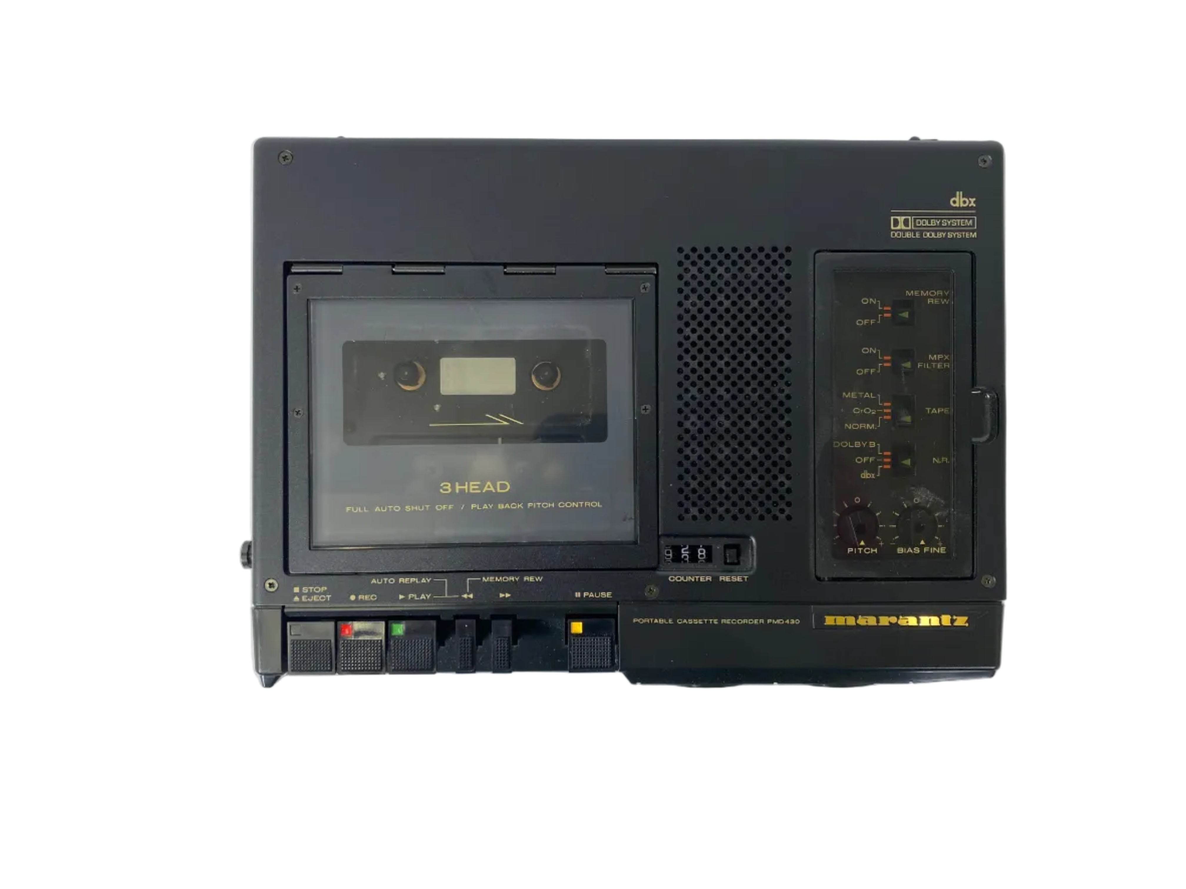 Marantz PMD430 3-Head Stereo Cassette Field Recorder & Case