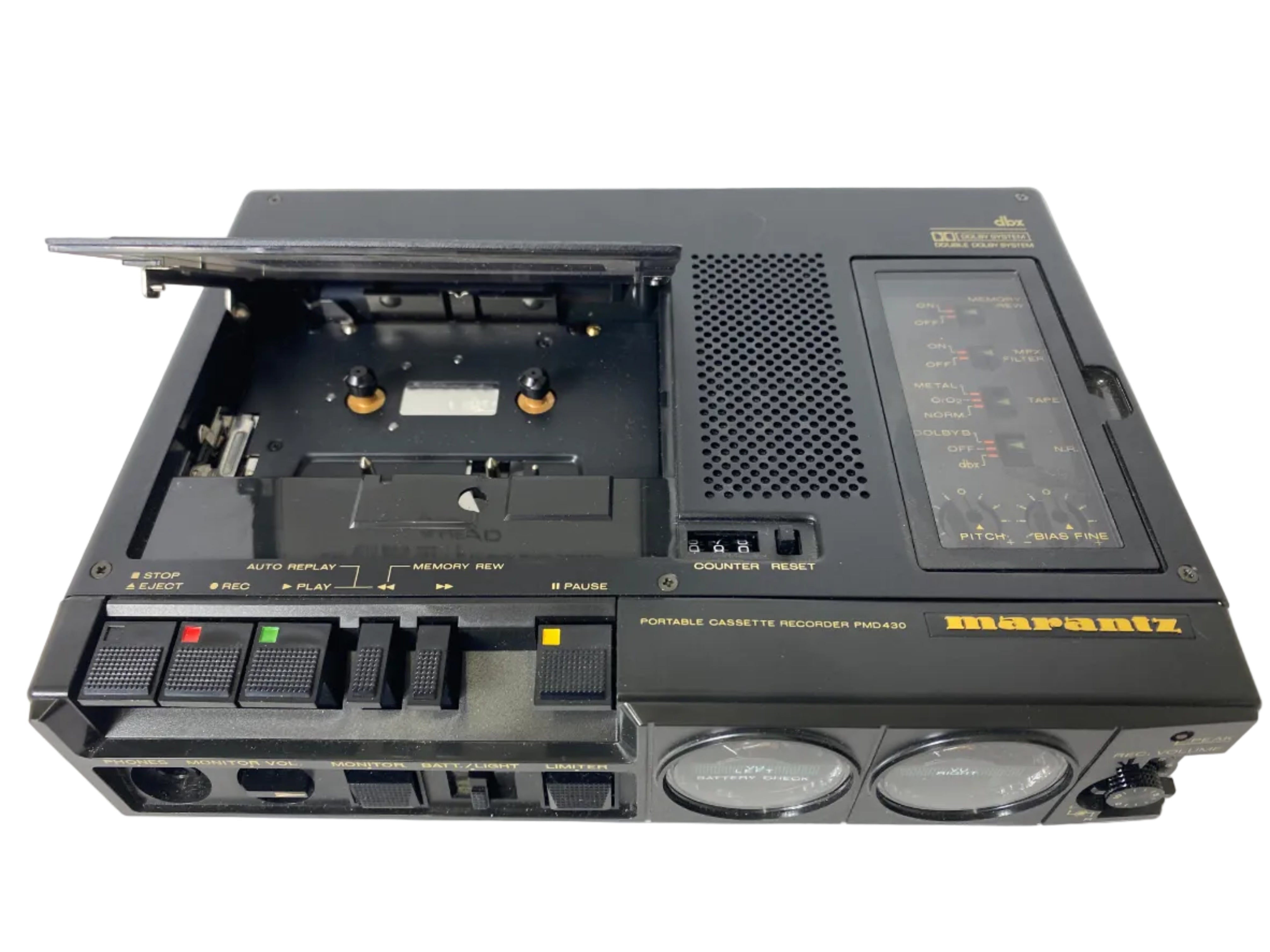 Marantz PMD430 3-Head Stereo Cassette Field Recorder & Case