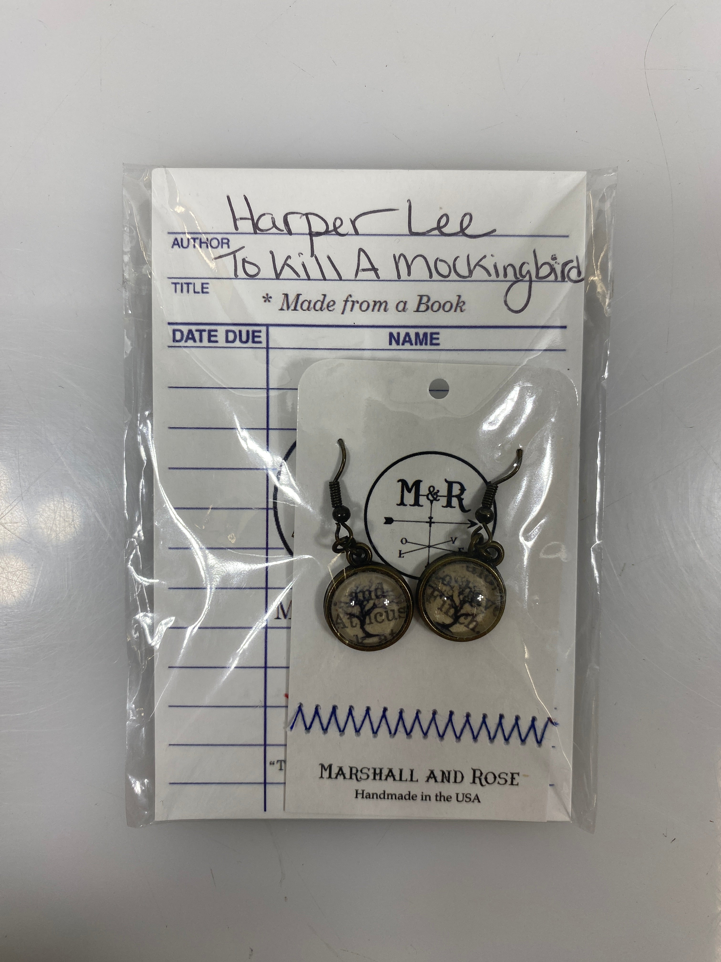 Marshall and Rose To Kill a Mockingbird Storybook Dangle Earrings