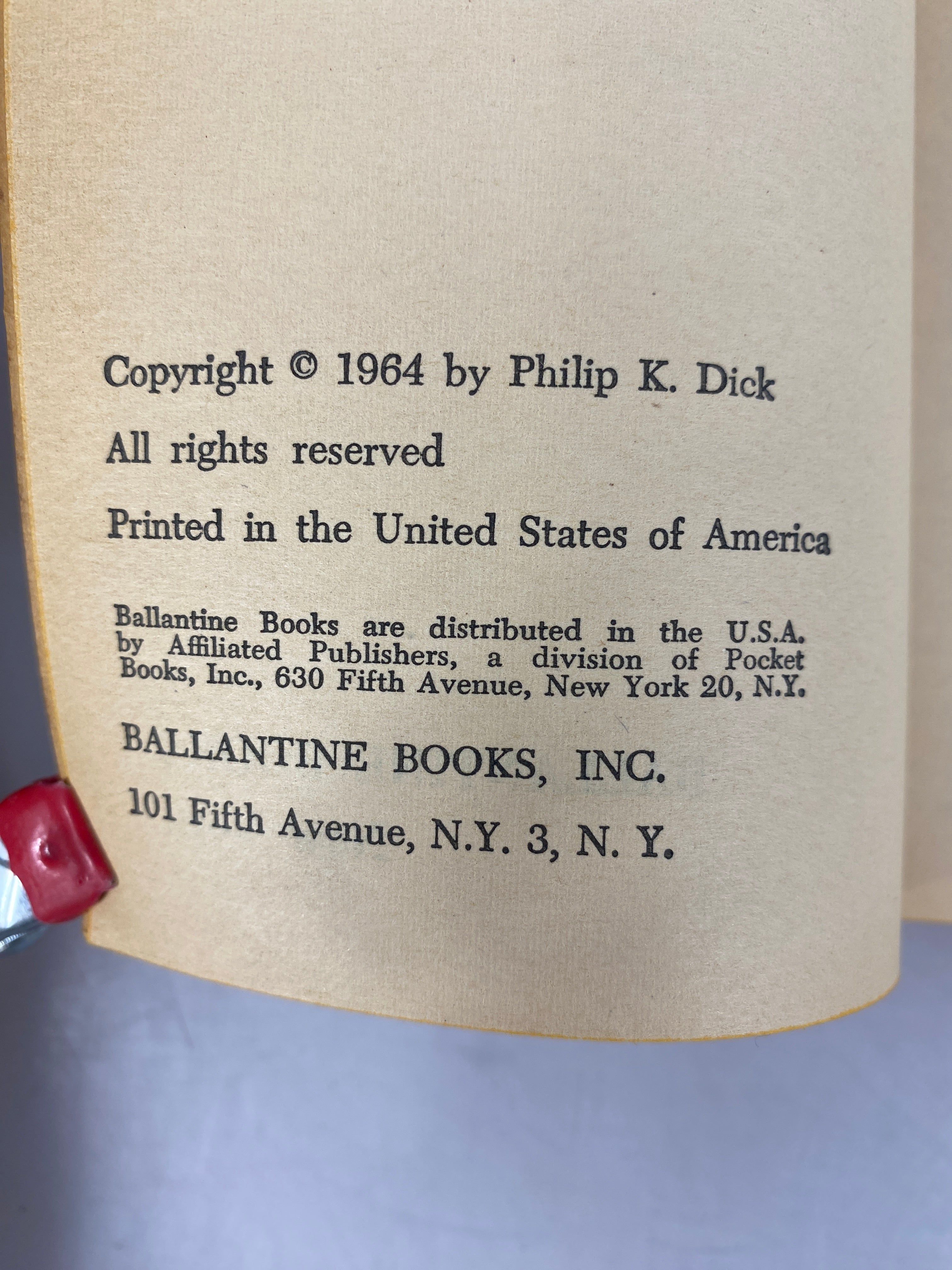 Martian Time Slip Philip Dick Science Fiction SC 1964