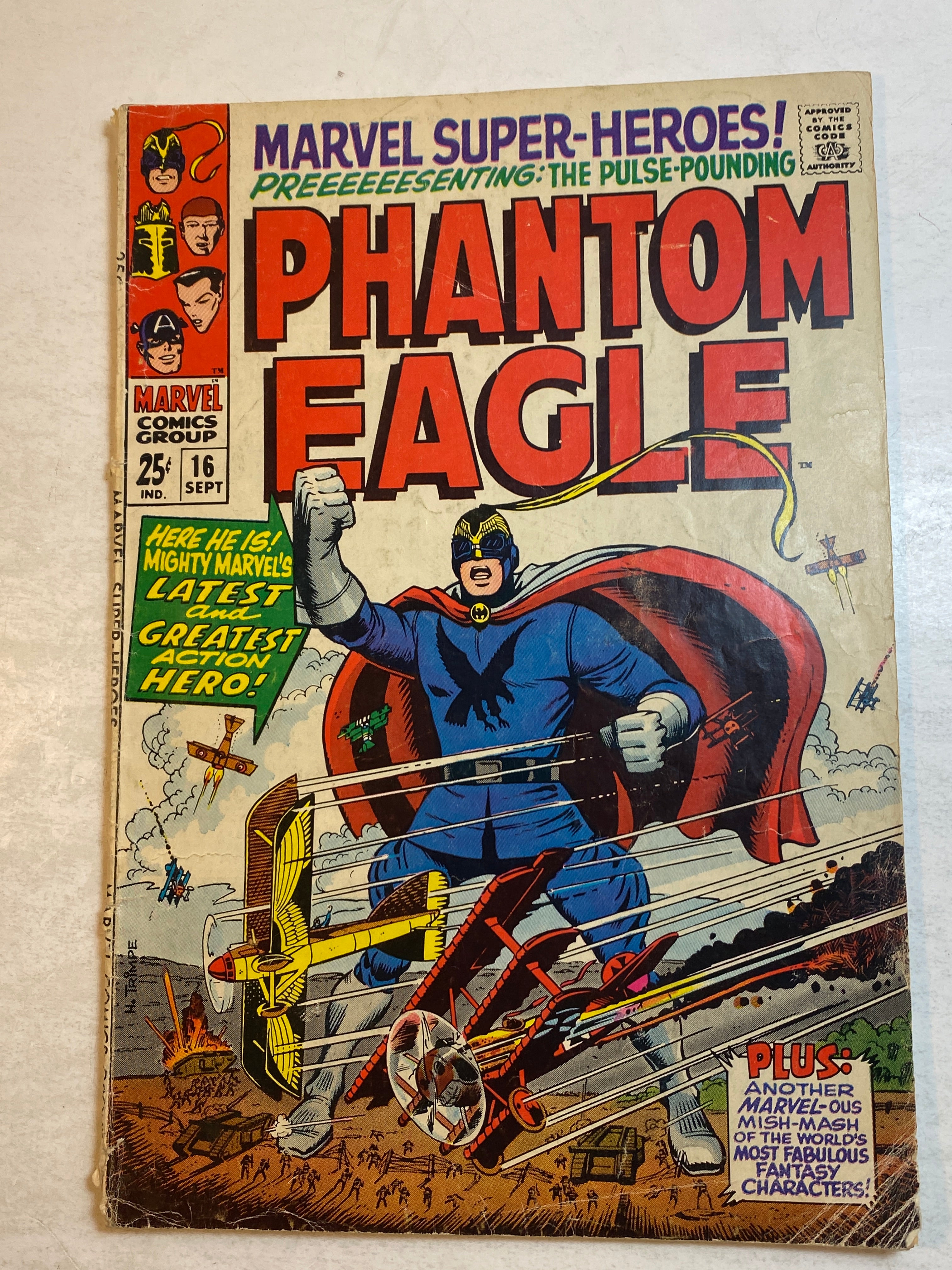 Marvel Phantom Eagle Comic #16 1968