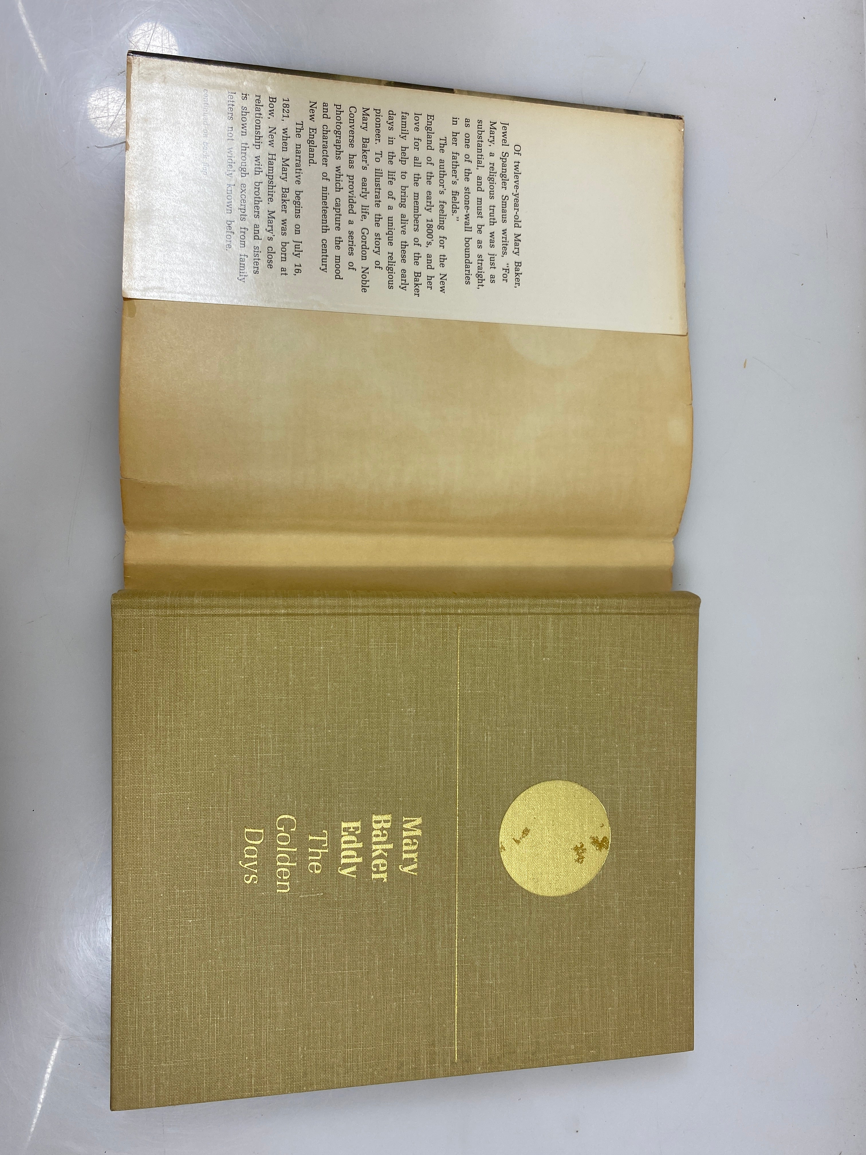 Mary Baker Eddy The Golden Days by Smaus 1966 HCDJ