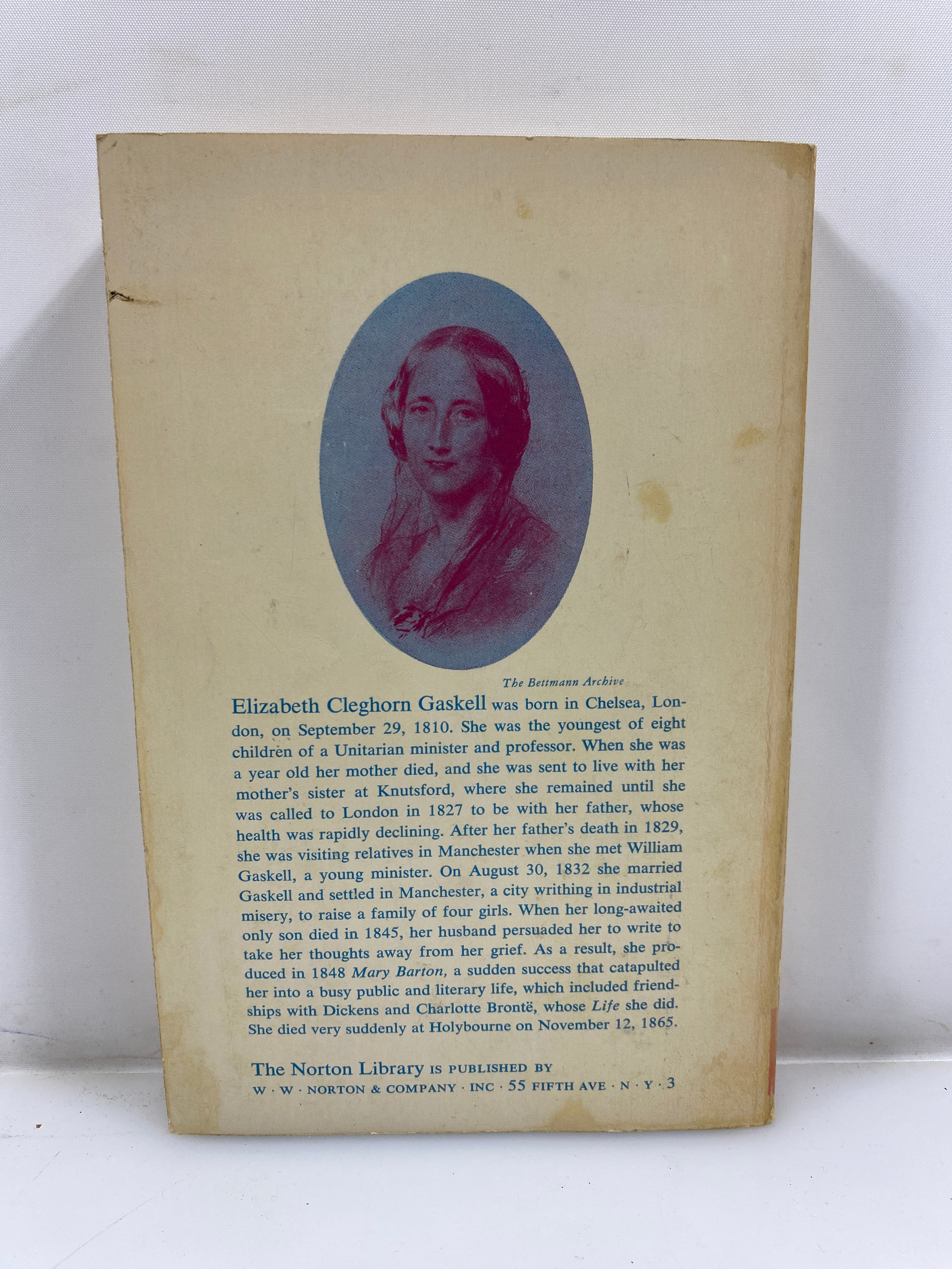 Mary Barton by Mrs Gaskell Norton Library 1958 SC