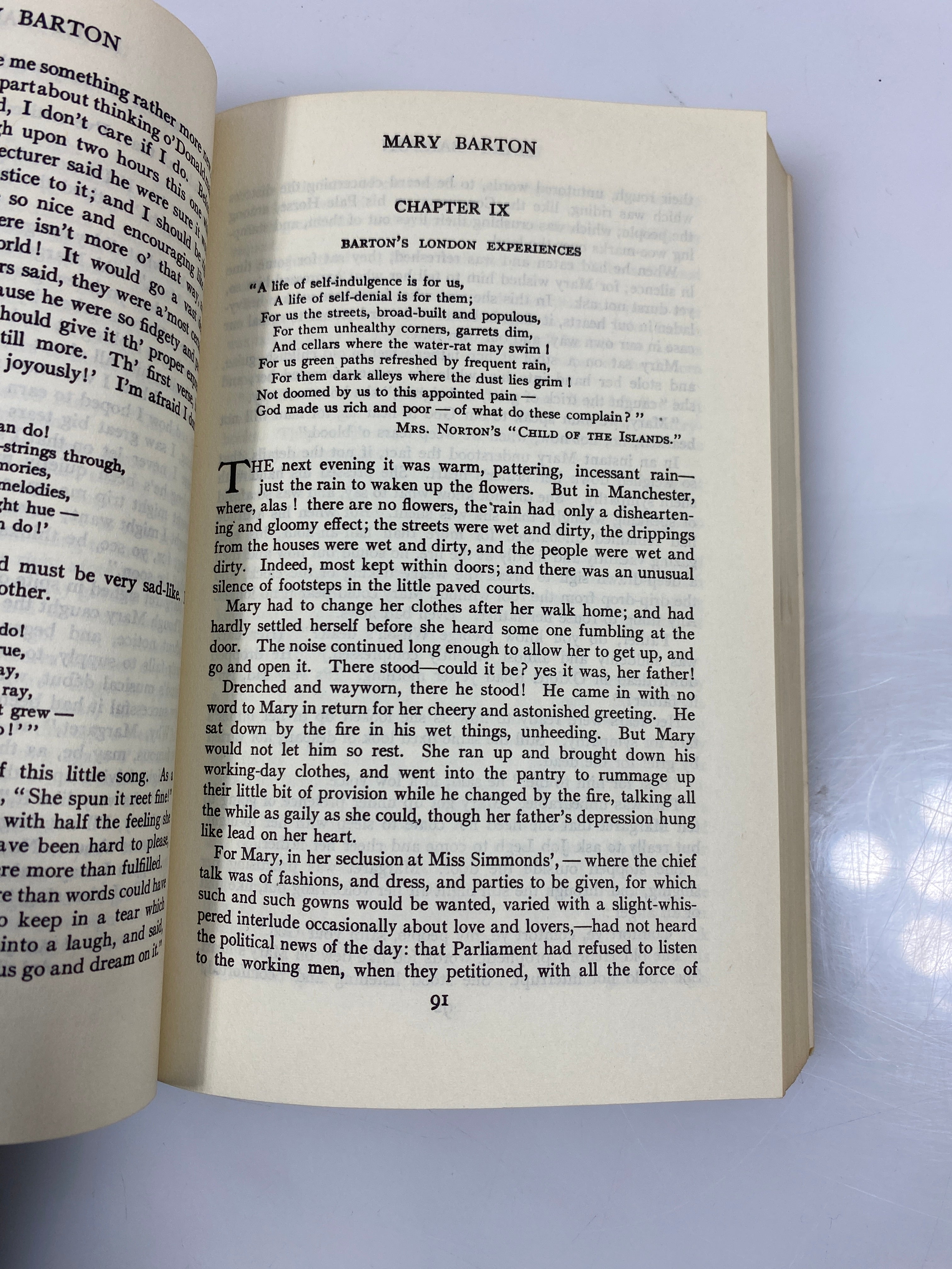 Mary Barton by Mrs Gaskell Norton Library 1958 SC