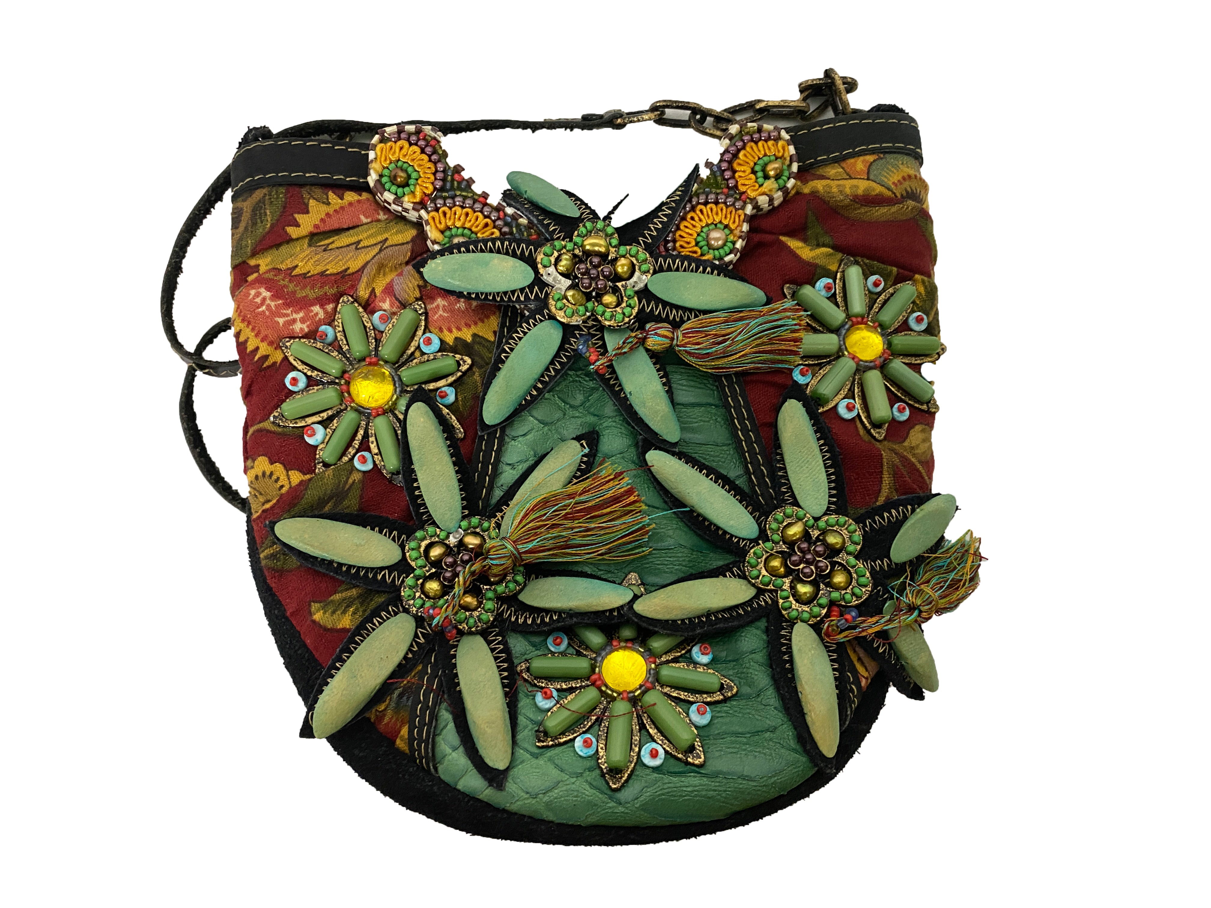 Mary Frances Floral Bucket Bag