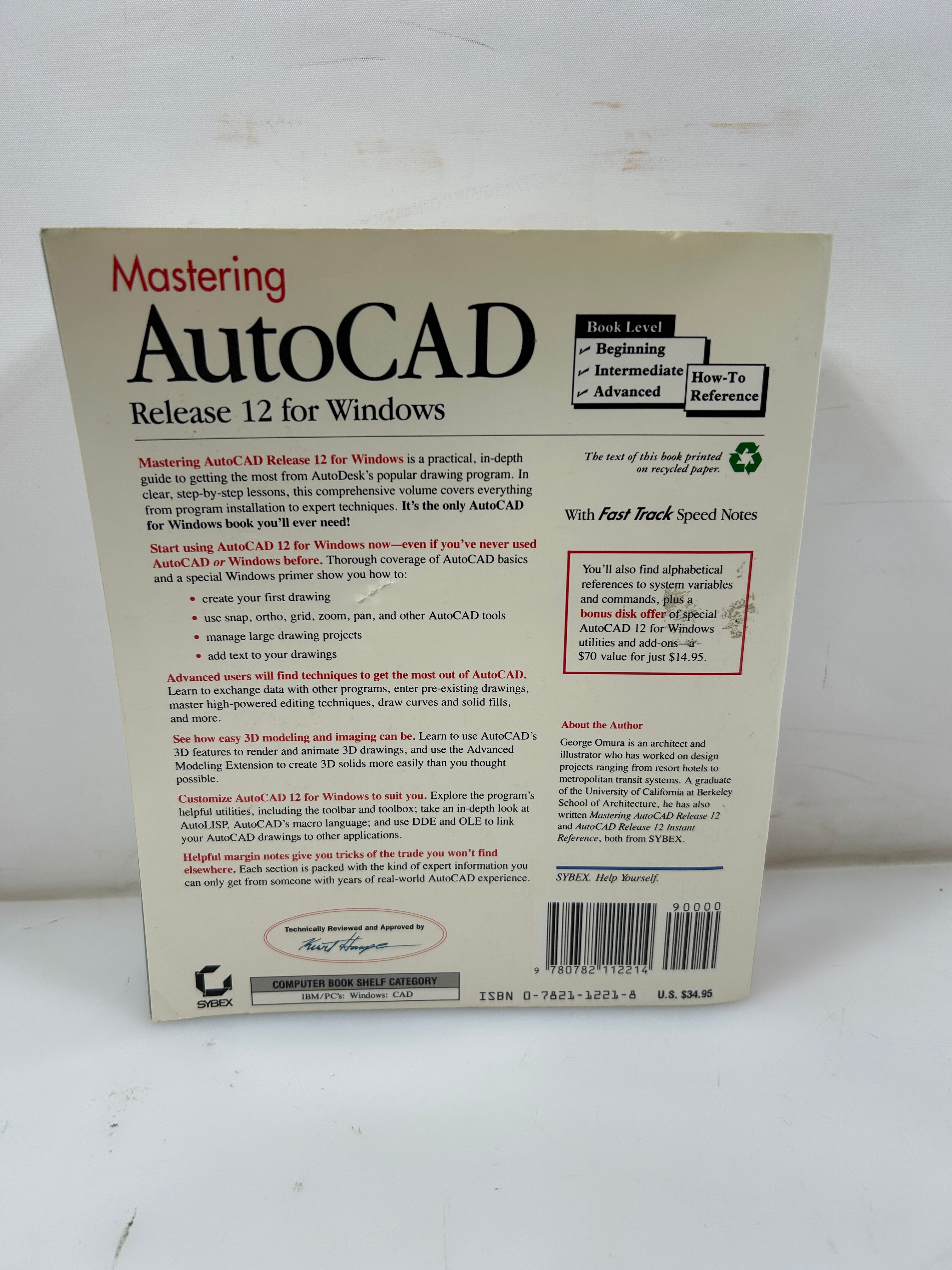 Mastering Autocad Release 12 for Windows by George Omura
