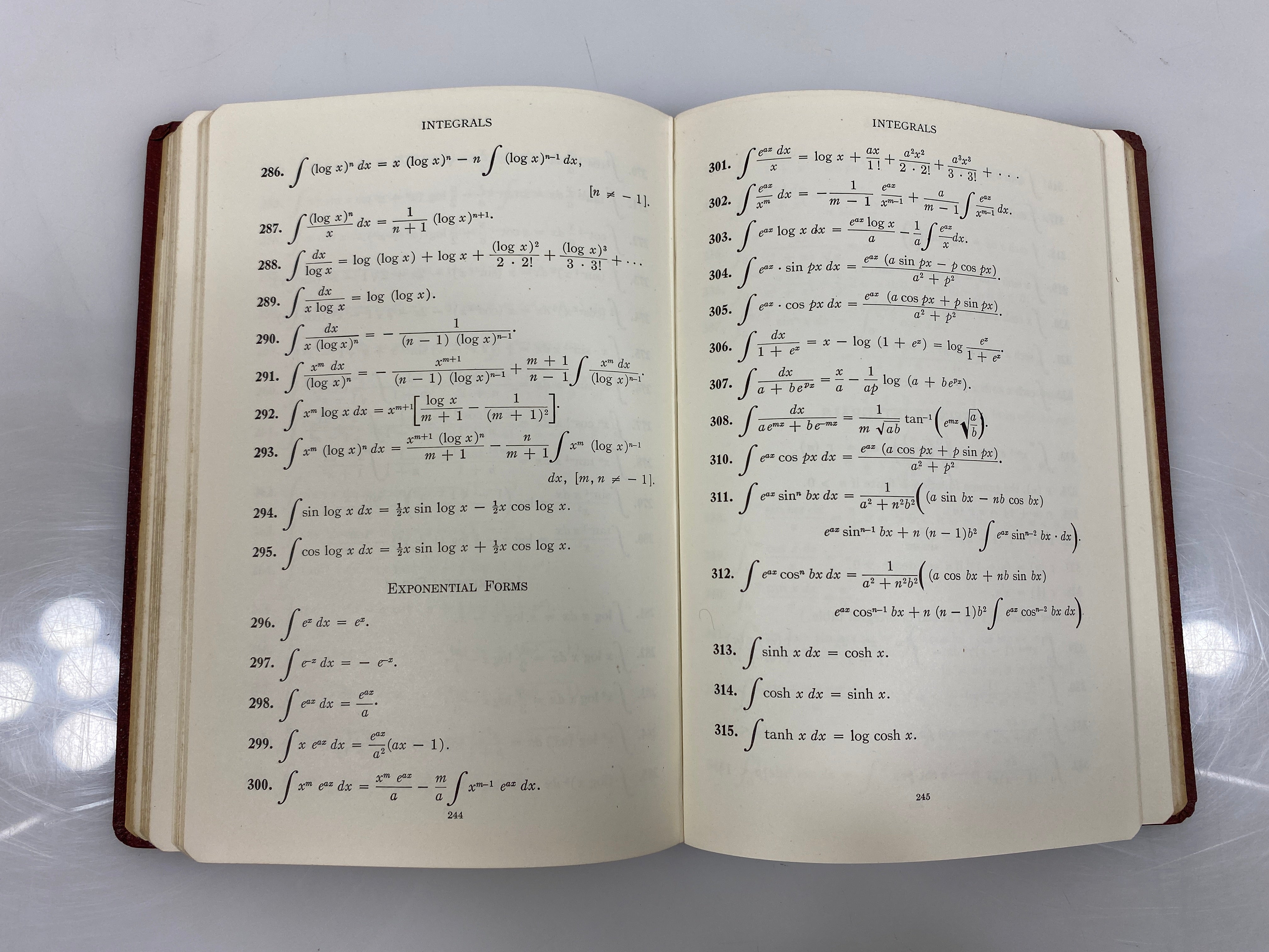 Mathematical Tables by Hodgman 8th Ed. 1946 HC