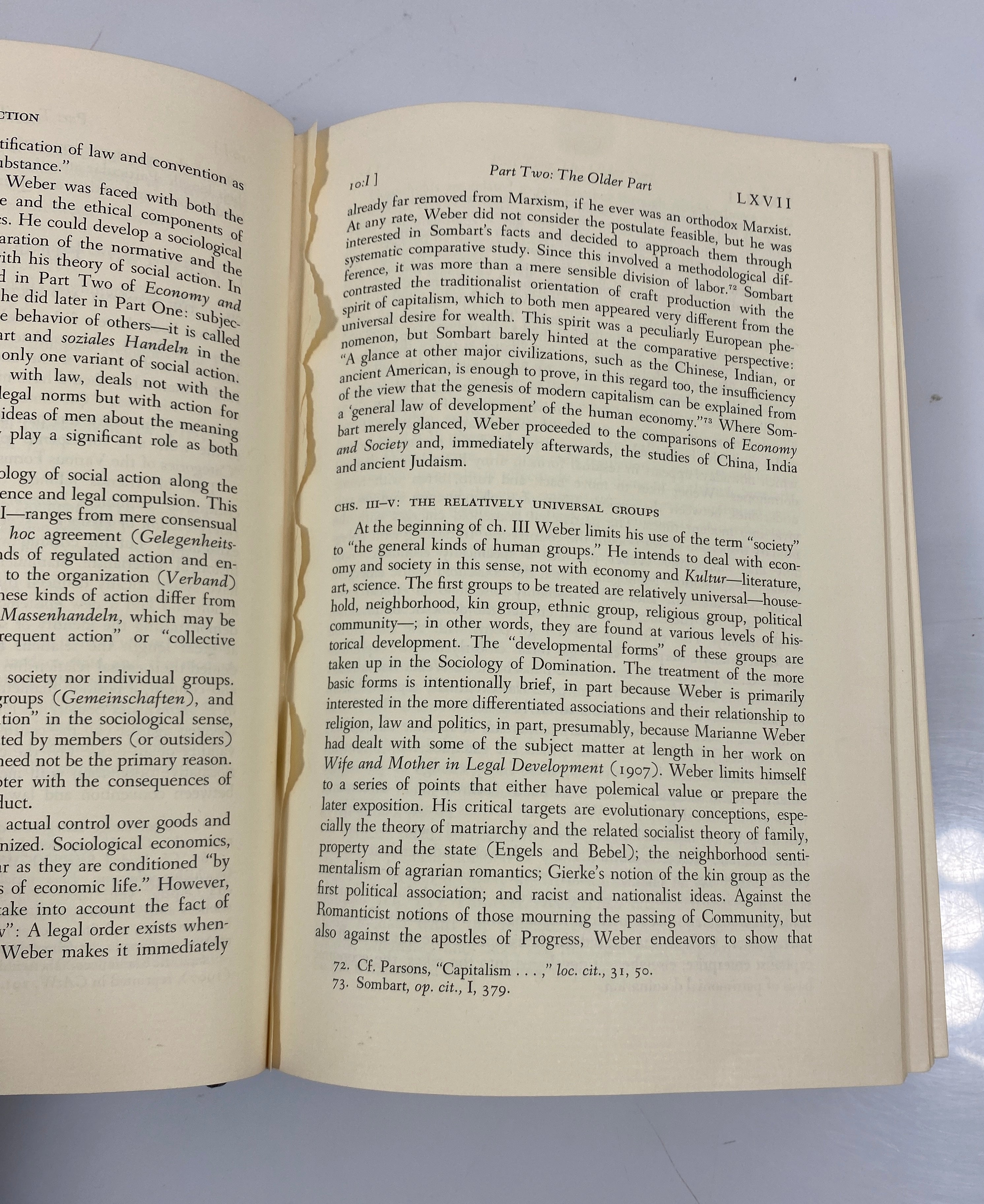 Max Weber Economy and Society Roth/Wittich Bedminster Press 1968 Ex-Library HC