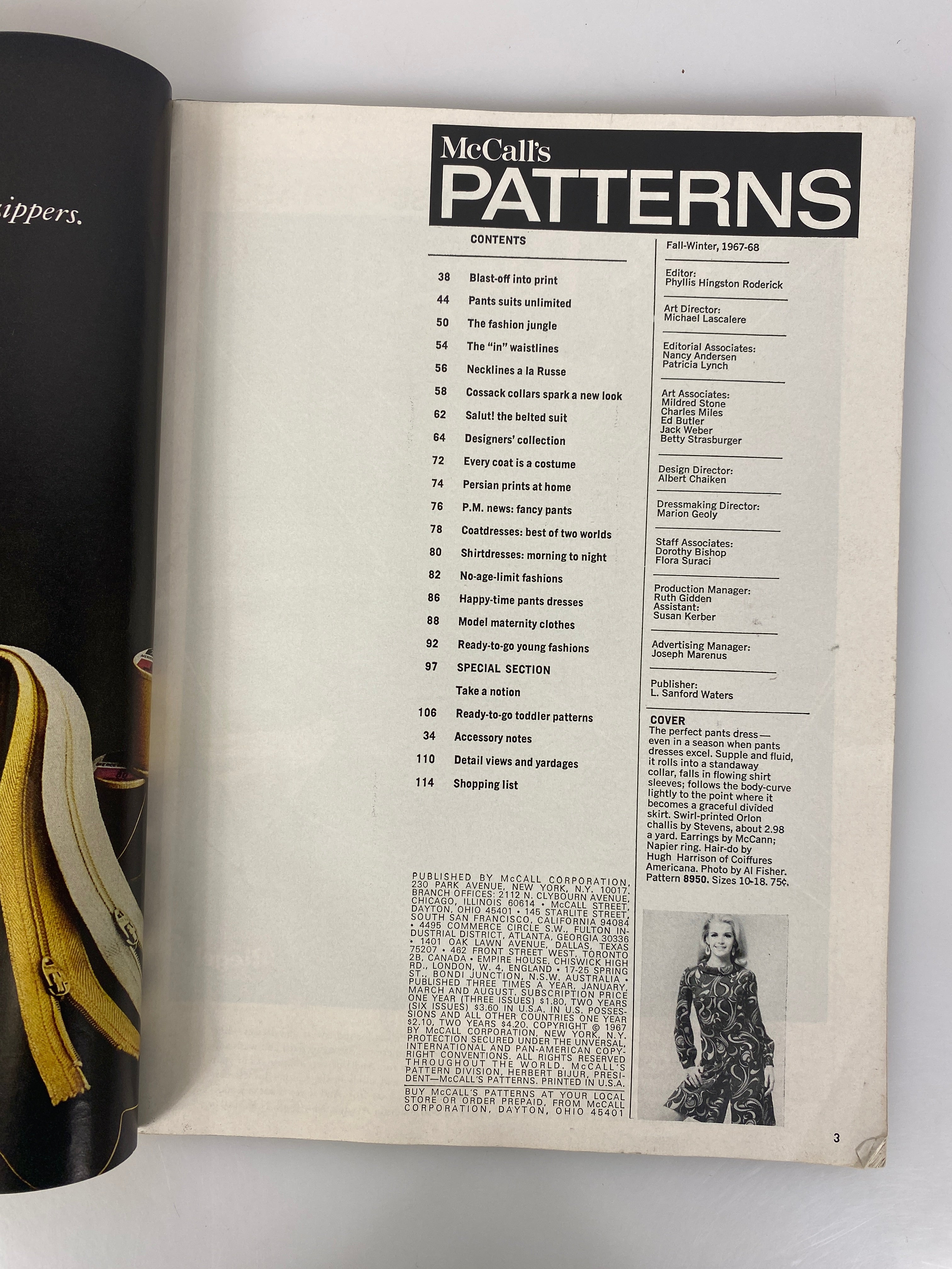McCall's Patterns Magazine Fall-Winter 1967