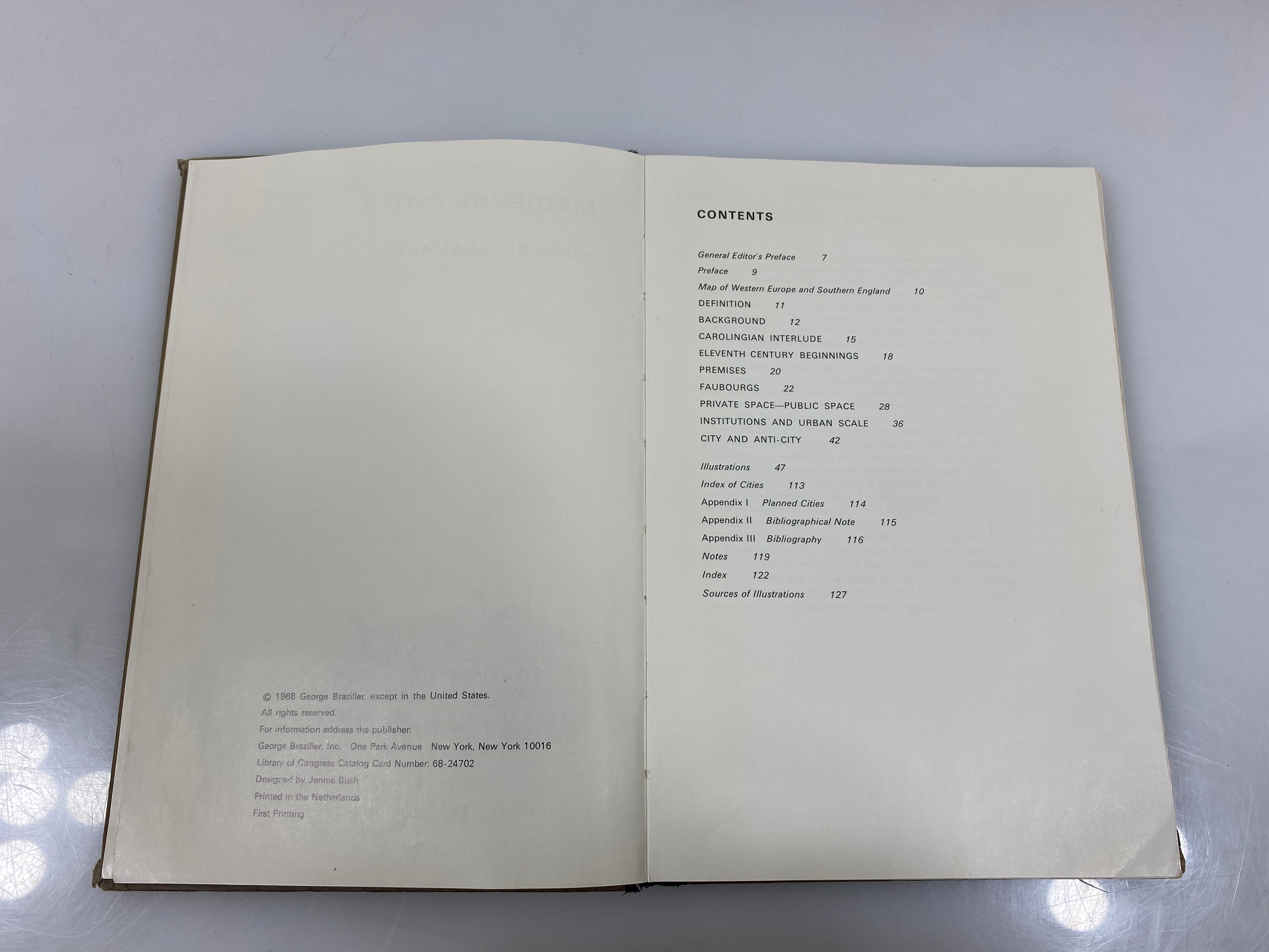 Medieval Cities by Howard Saalman Ex-library 1968 HC